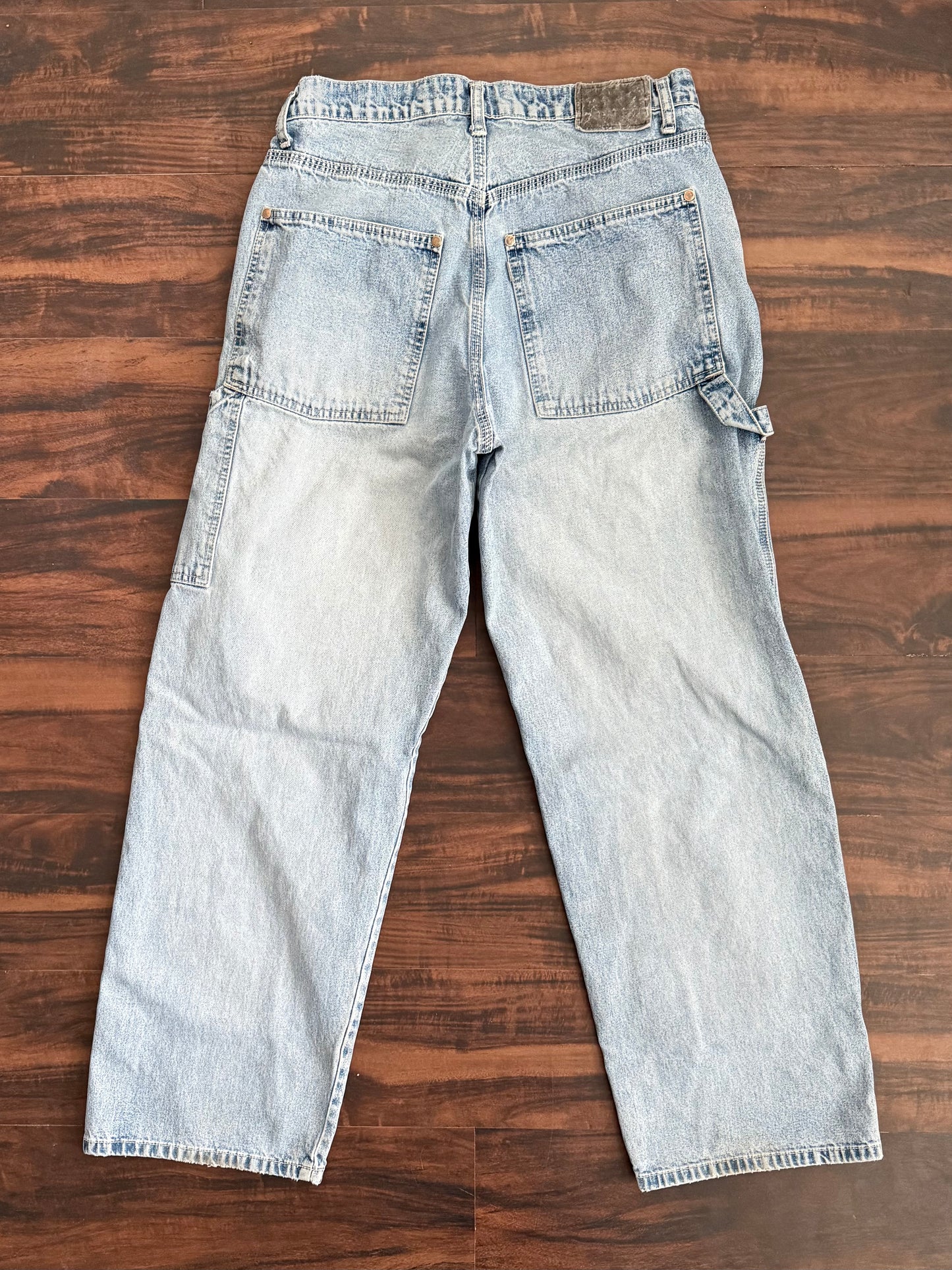 Vintage Levi’s SilverTab Baggy Carpenter Light Wash Denim Jeans- 32x31