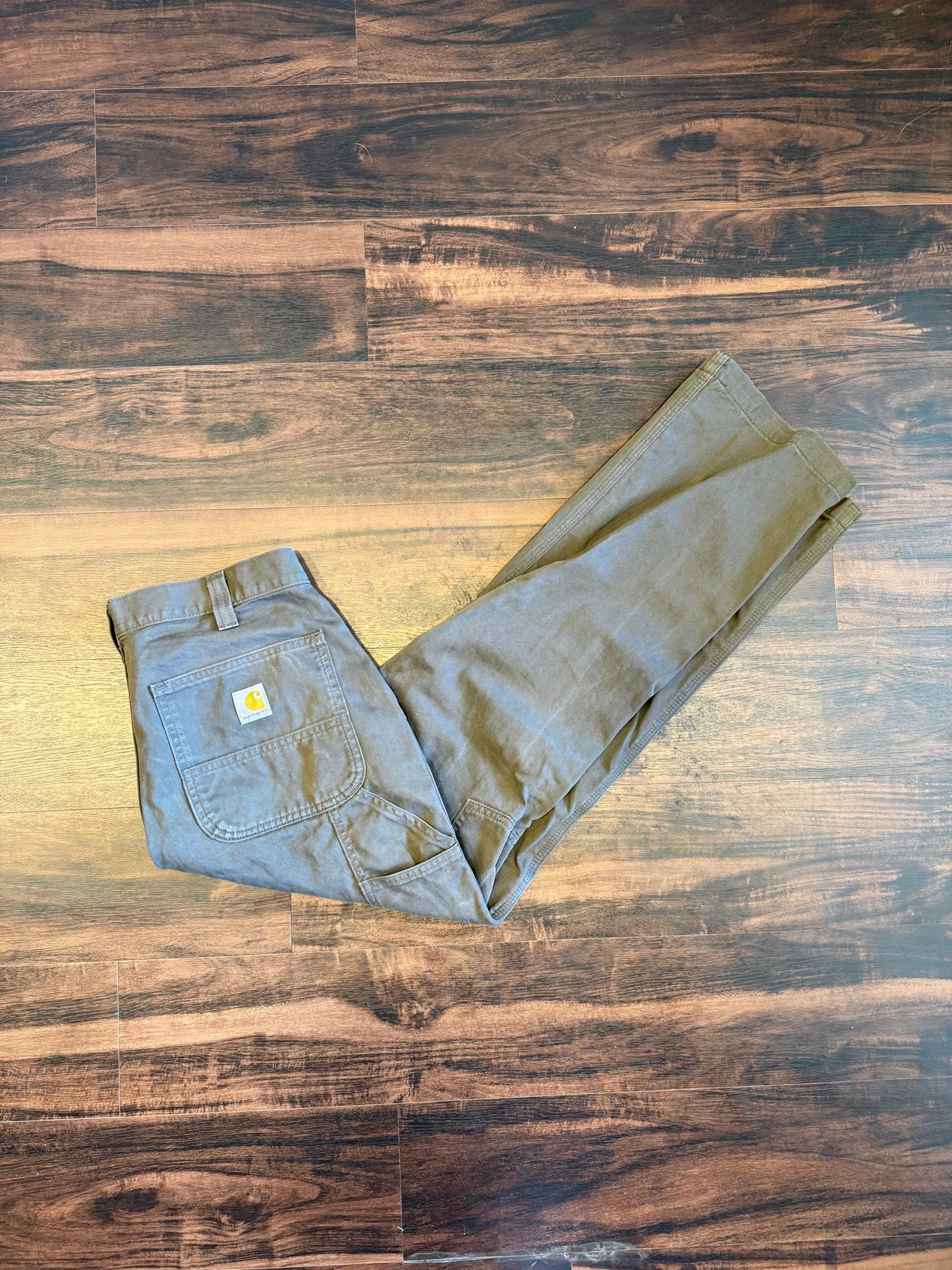 Vintage Carhartt Green Canvas Carpenter Pants- 31x31