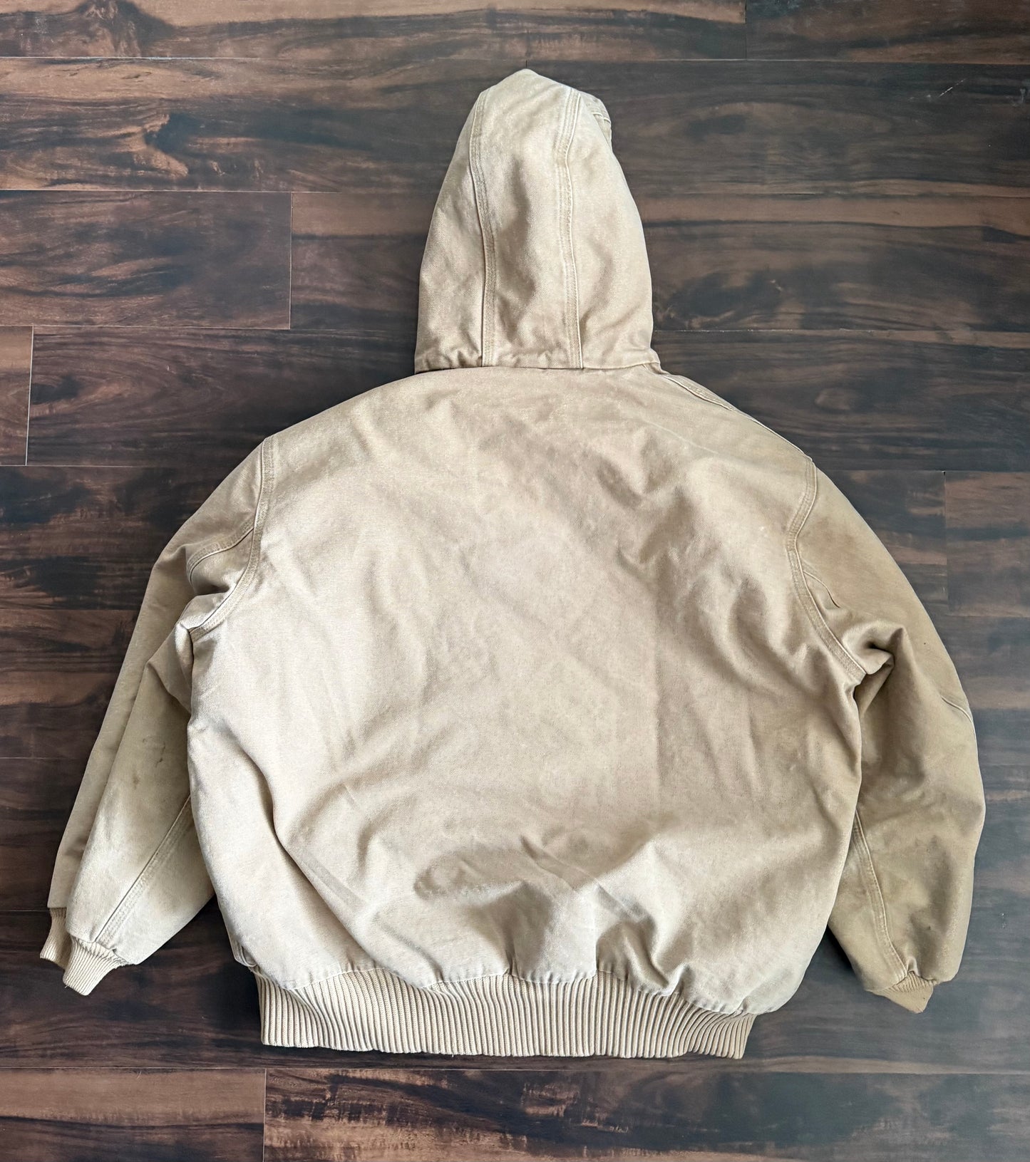 Vintage Carhartt J130 SDL Hooded Tan Canvas Jacket- XL