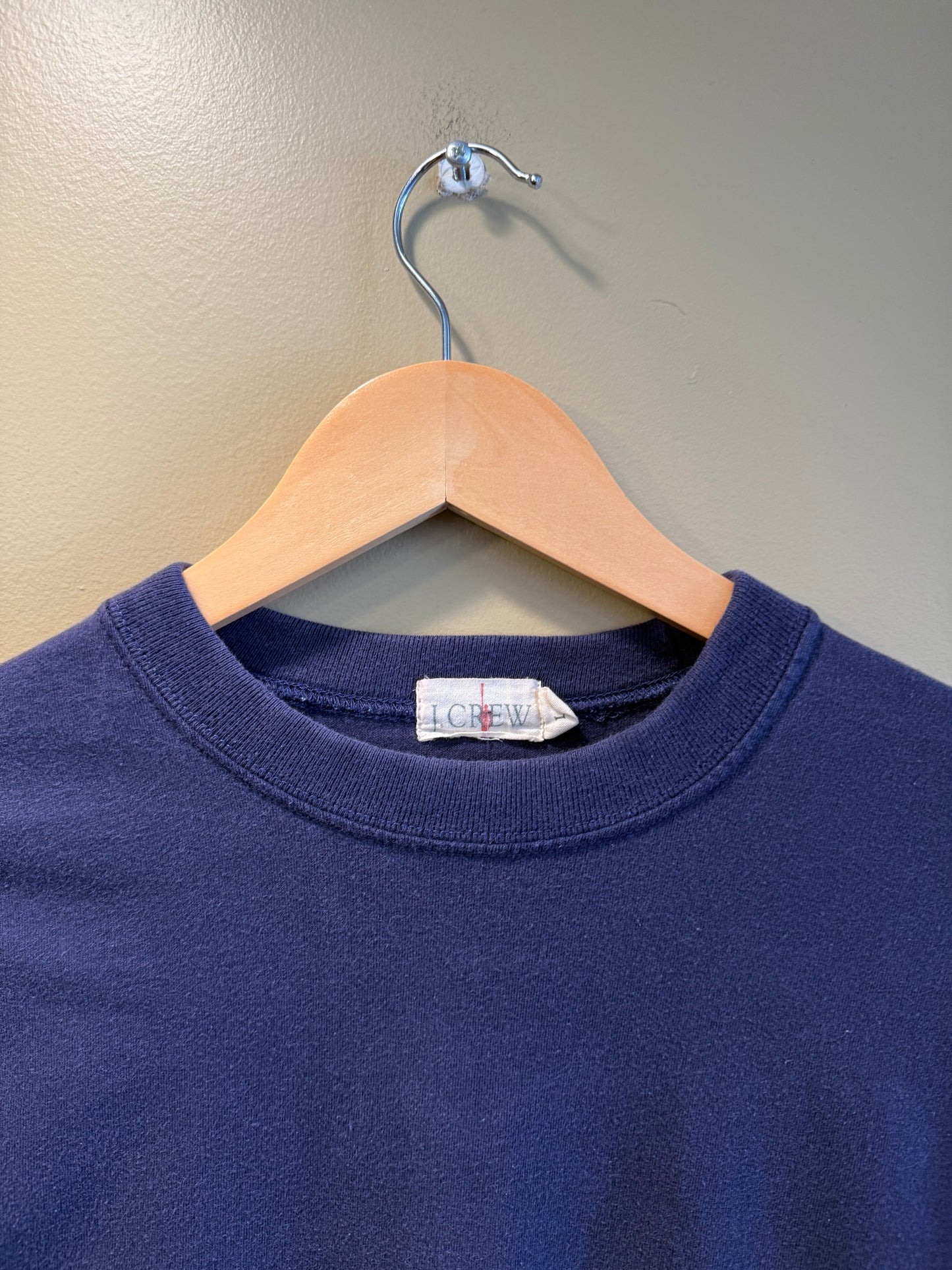 Vintage J Crew Navy Blue Pocket Long Sleeve T-Shirt- L
