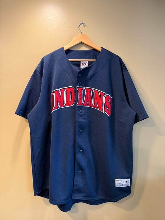 Vintage Cleveland Indians Blue Jersey- XL