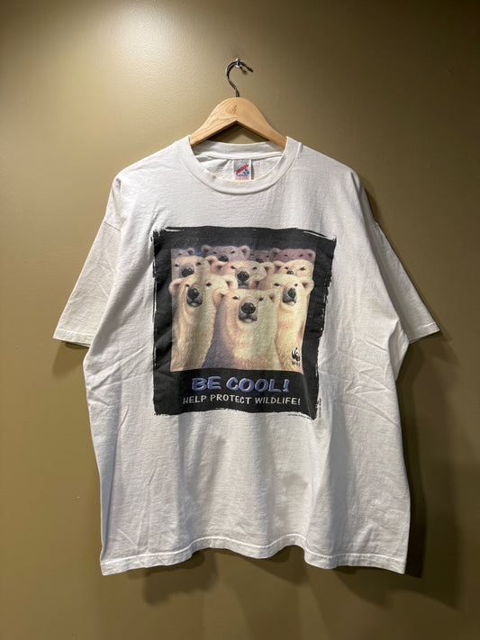 Vintage WWF Polar Bears Be Cool T-Shirt- XL