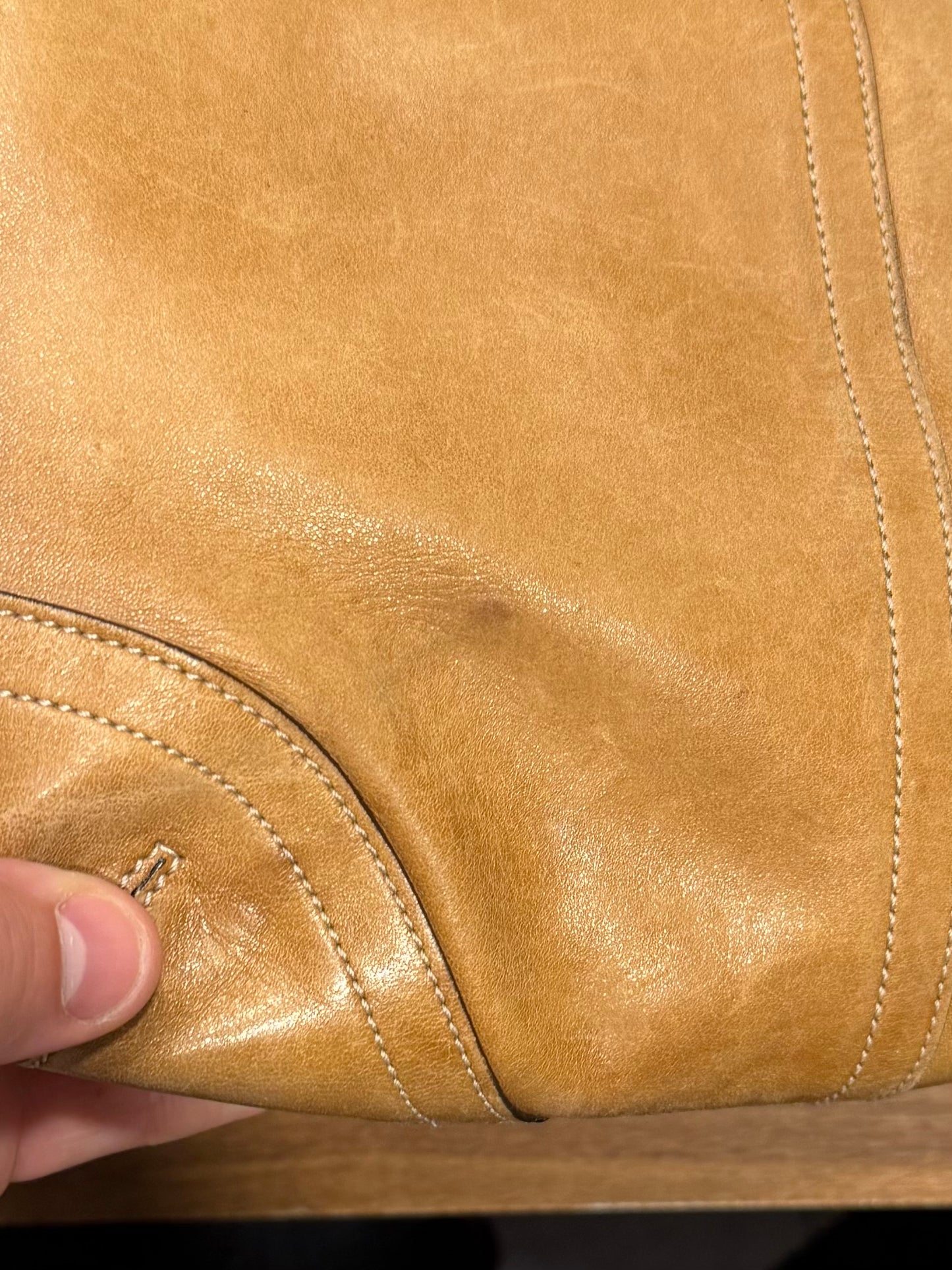 Vintage Coach 9480 Tan Soft Leather SoHo Crossbody Bag