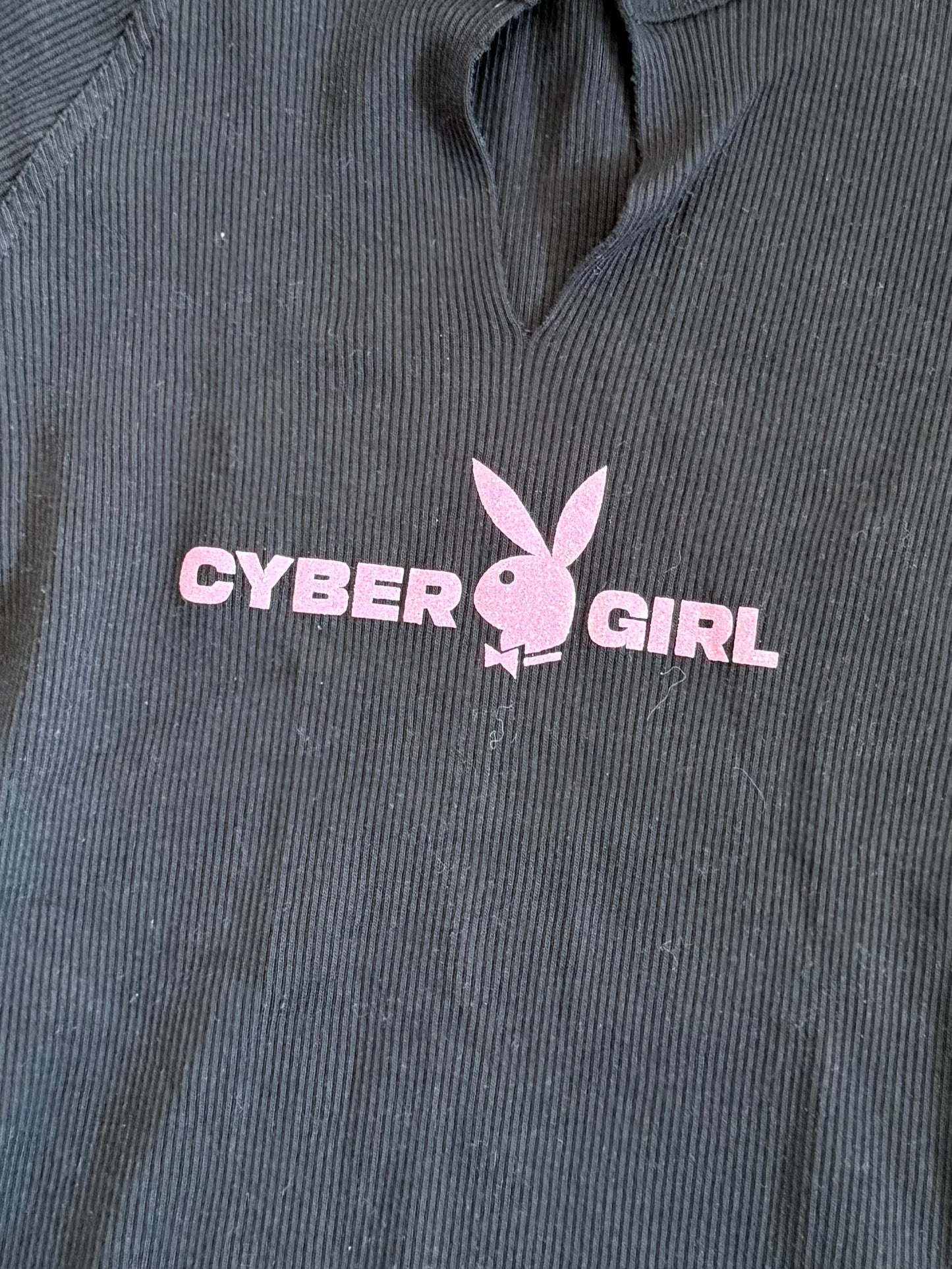 Vintage Playboy Cyber Girl Baby Tee T-Shirt- S