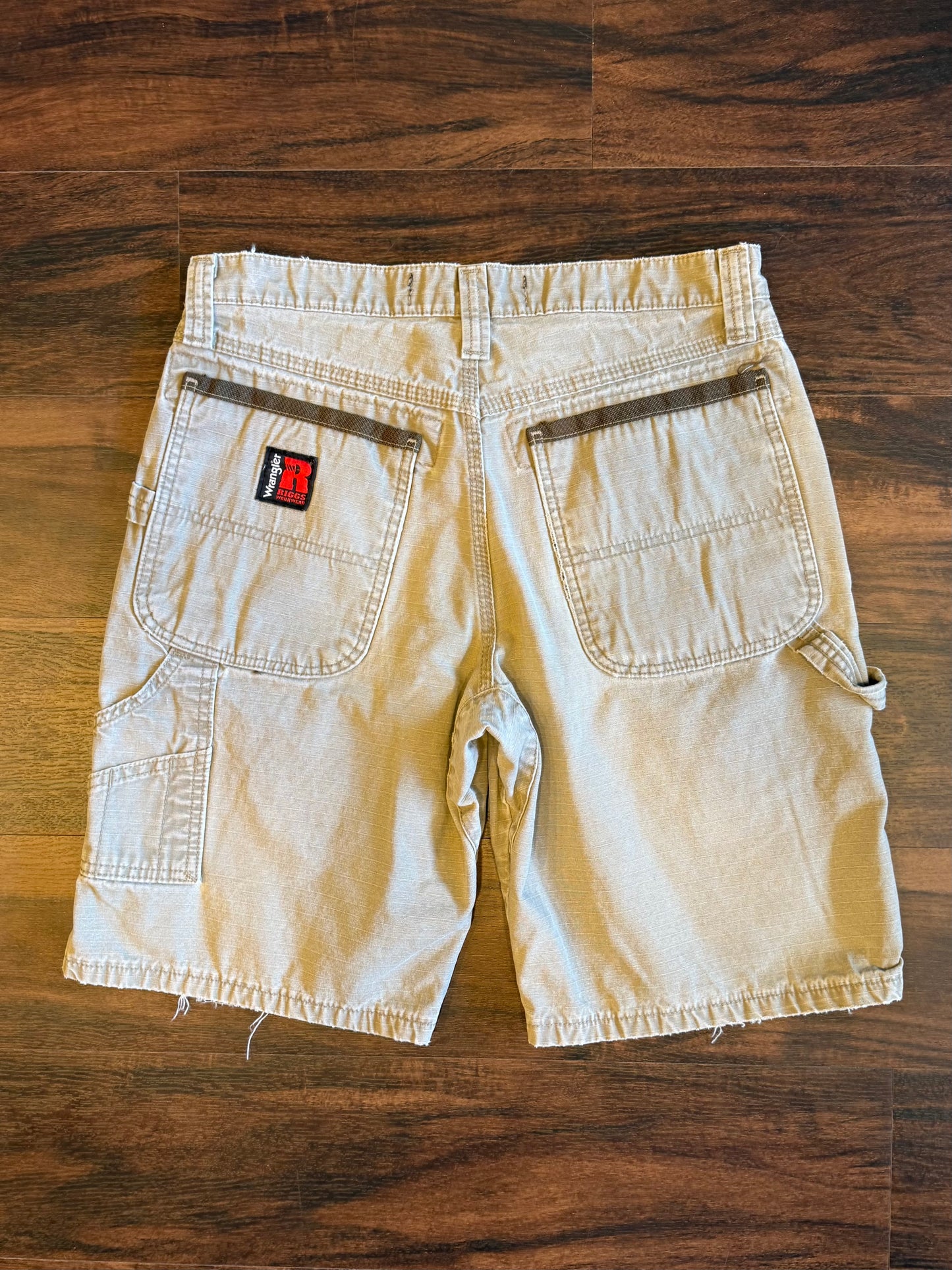 Vintage Wrangler Riggs Workwear Tan Cotton Canvas Shorts- 30x10
