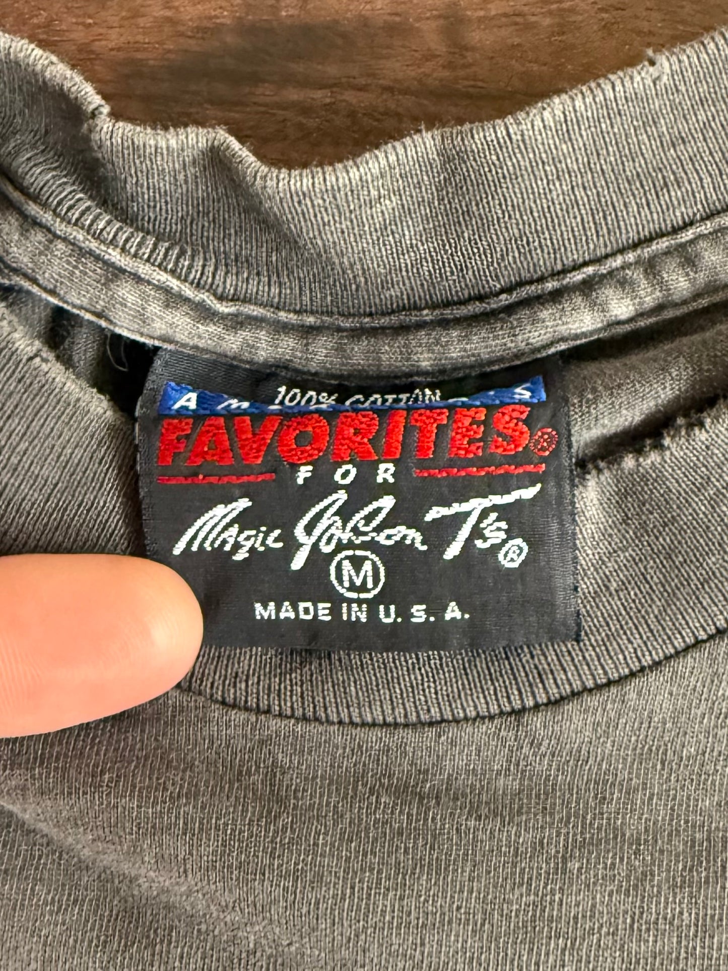 Vintage Cleveland Browns End Zone Magic Johnson Faded Black T-Shirt- S