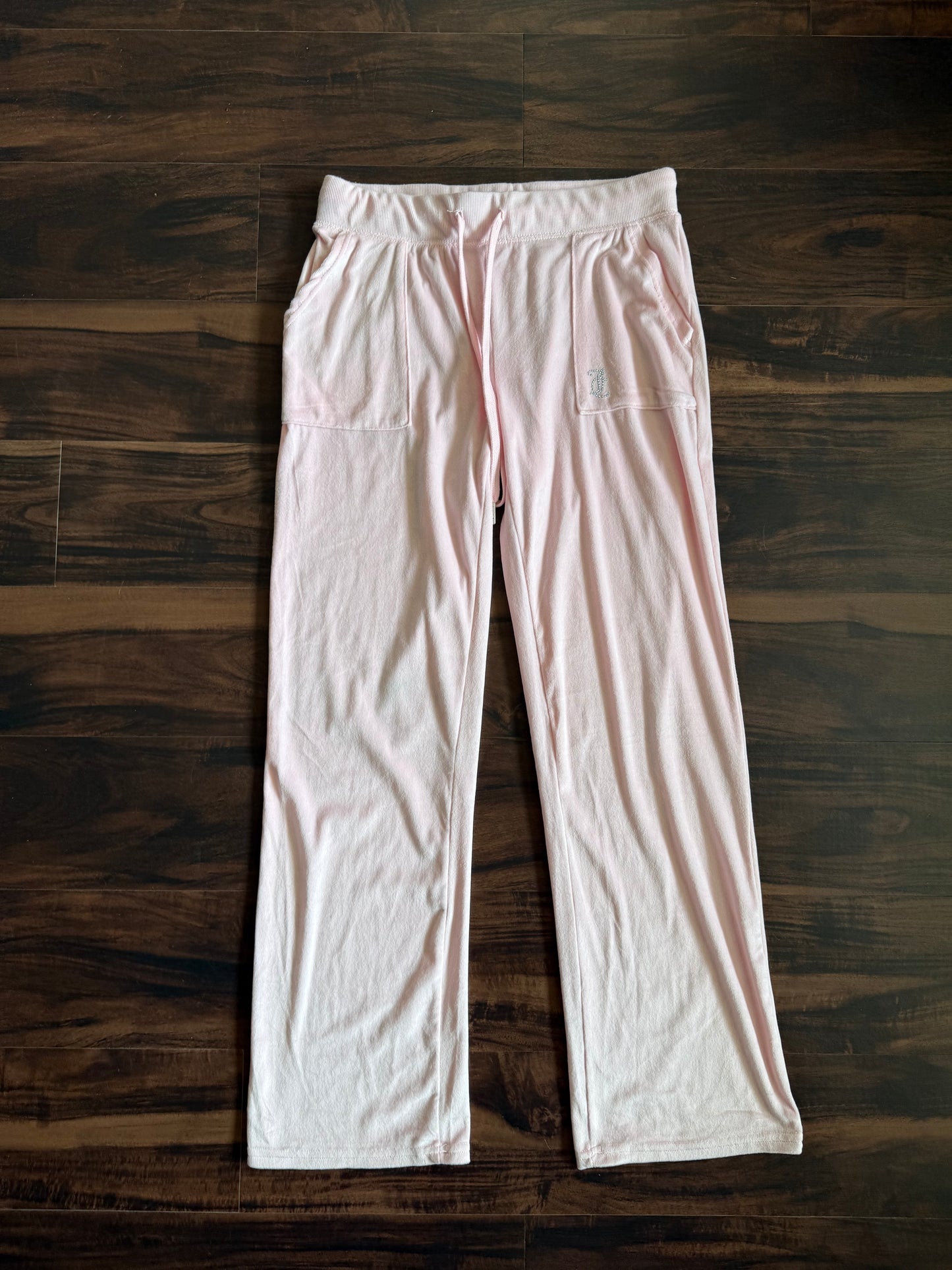 Vintage Juicy Couture Powder Pink Velour Track Pants- 31x31