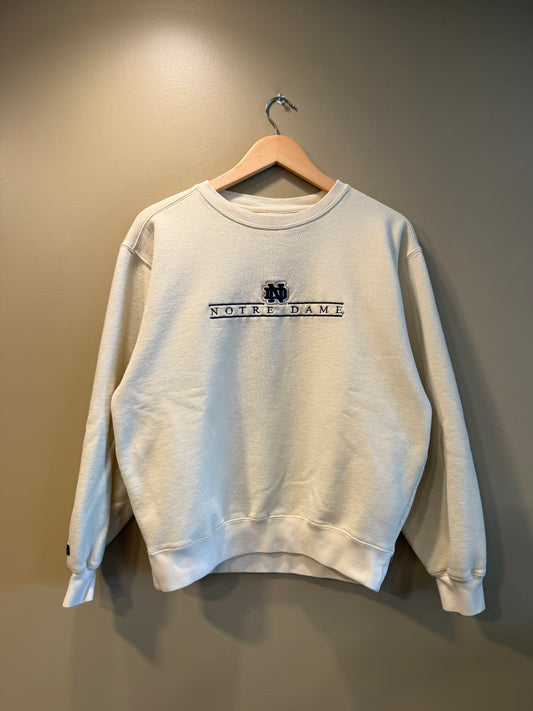 Vintage University of Notre Dame Butter Yellow Crewneck Sweatshirt- S