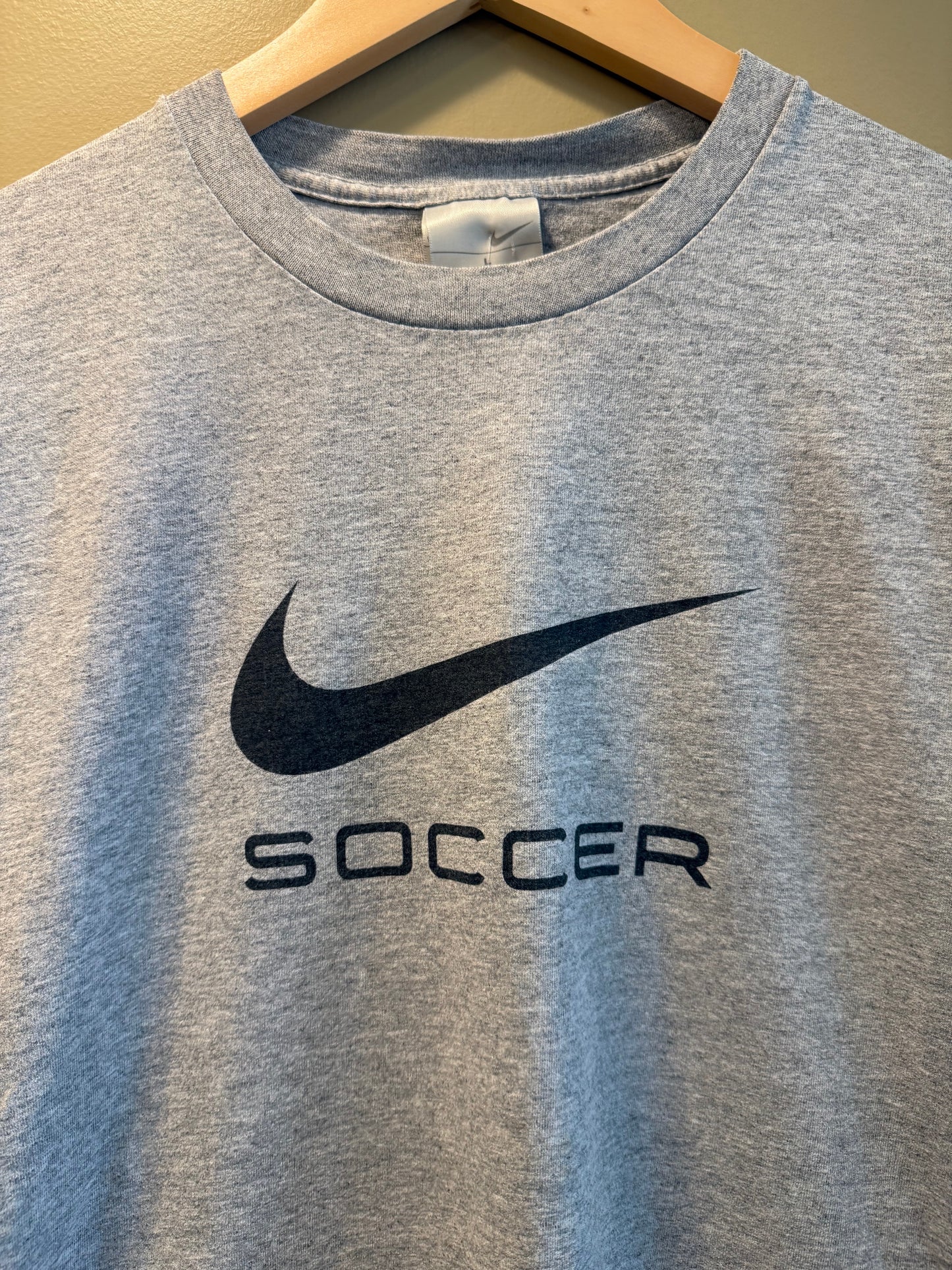 Vintage Nike Soccer Gray T-Shirt- L