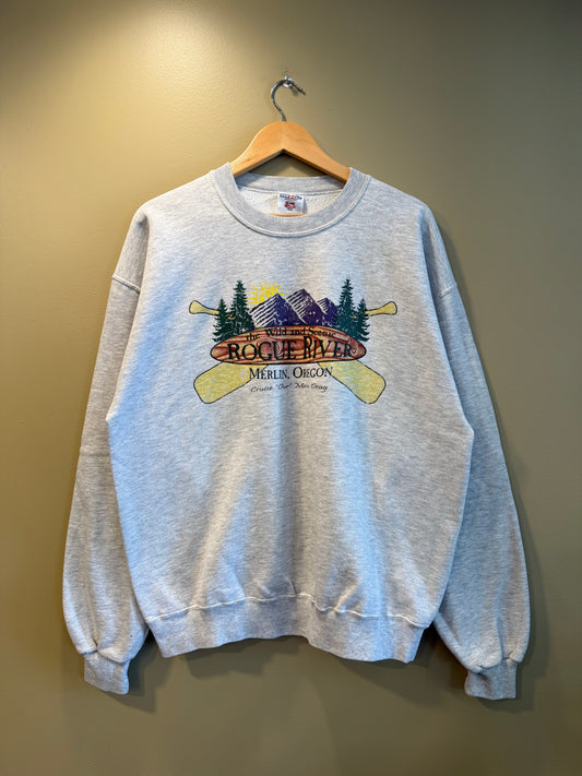 Vintage Rogue River Merlin Oregon Crewneck Sweatshirt- L