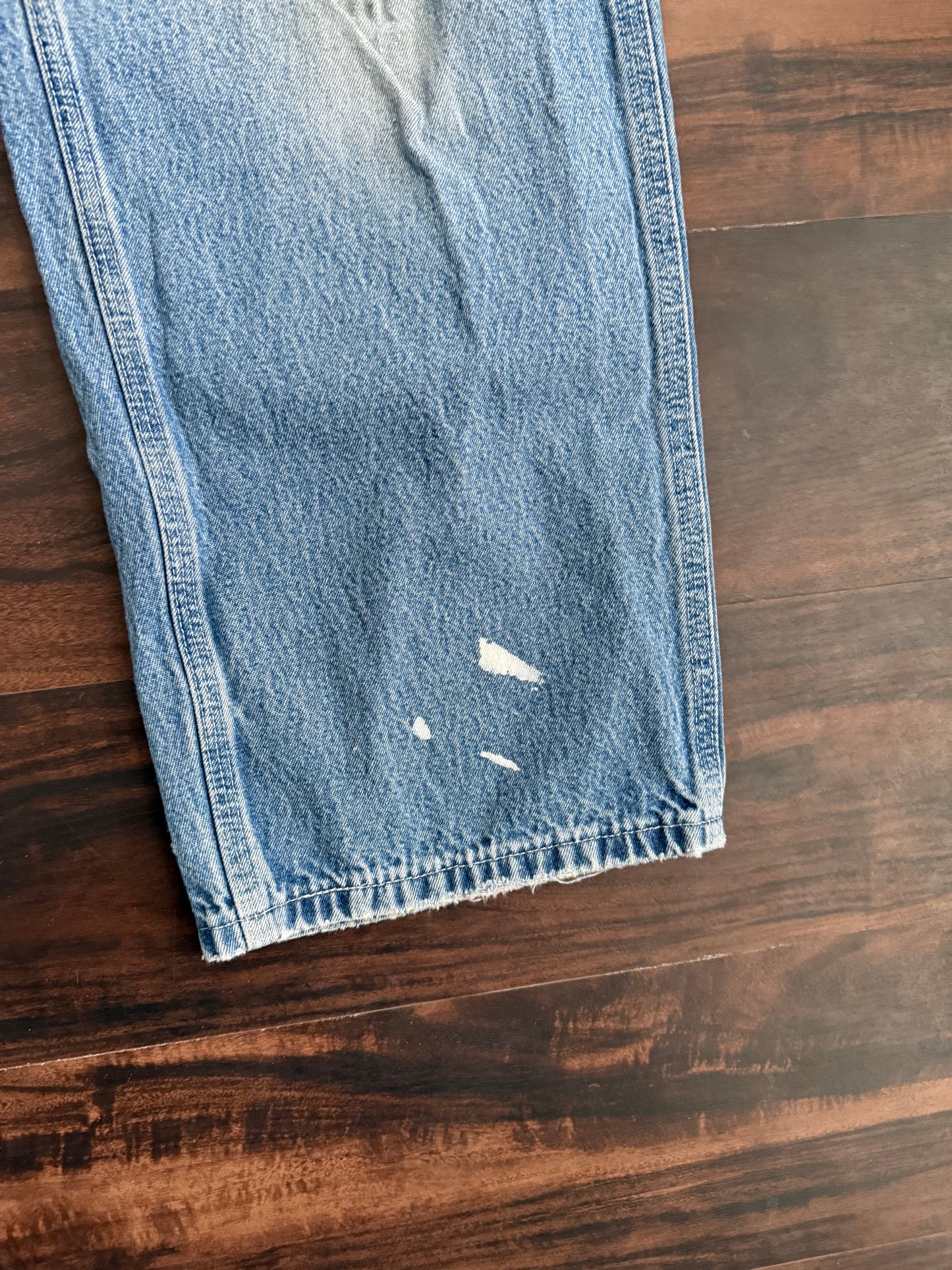 Vintage Carhartt Distressed Sashiko Repaired Light Wash Denim Jeans- 30x30