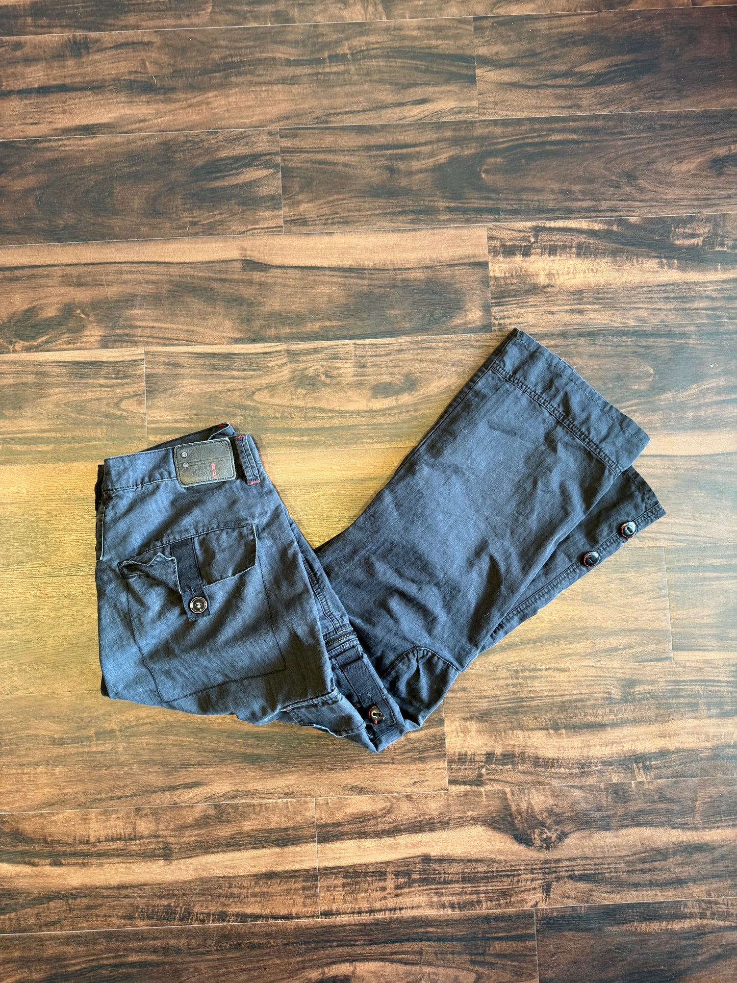 Vintage Coogi Baggy Streetwear Black Cargo Pants- 36x31