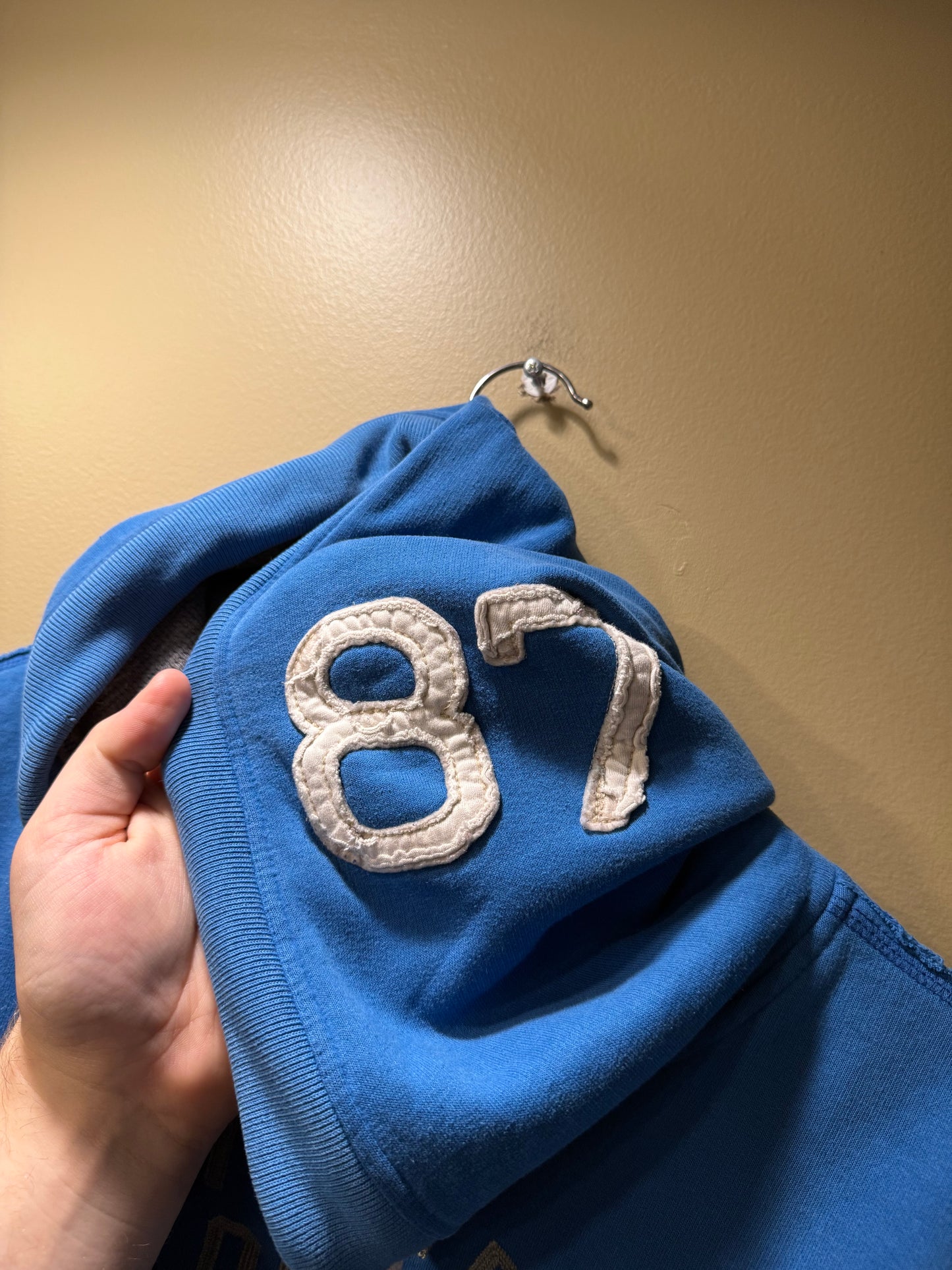 Vintage Aeropostale Blue Embroidered Hoodie Sweatshirt- XL