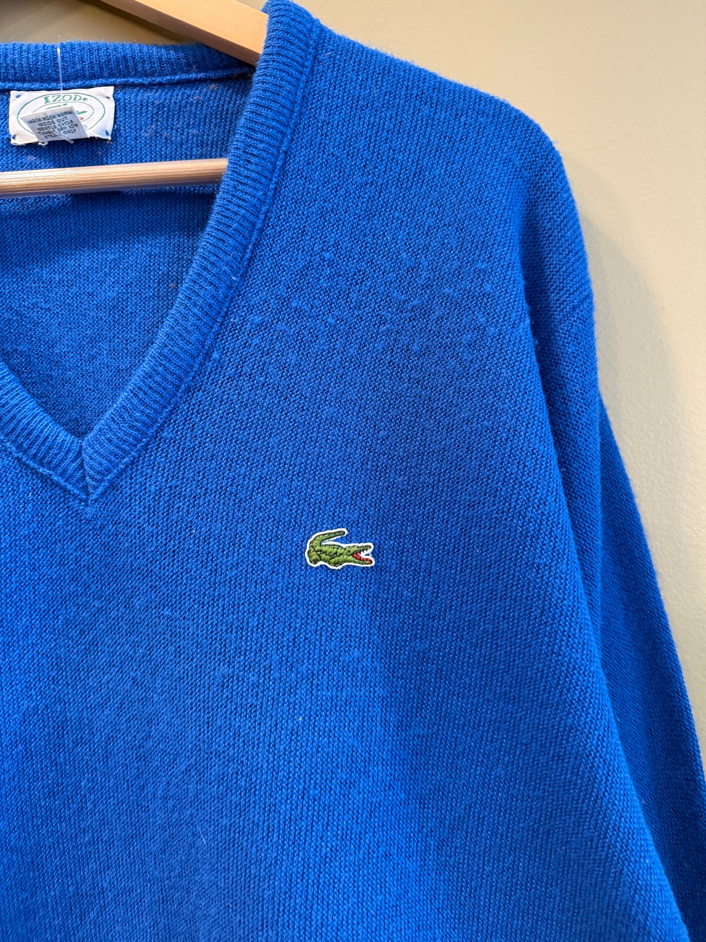 Vintage Izod Lacoste Blue Sweater- L