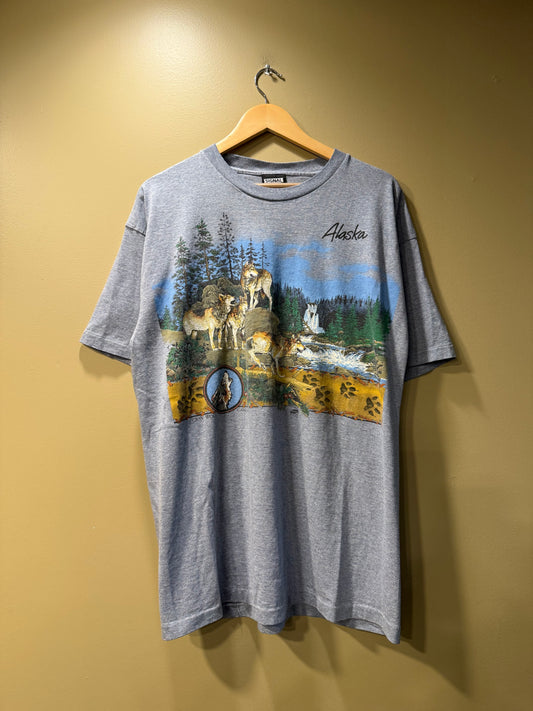 Vintage Alaska Wolves Nature T-Shirt- XL