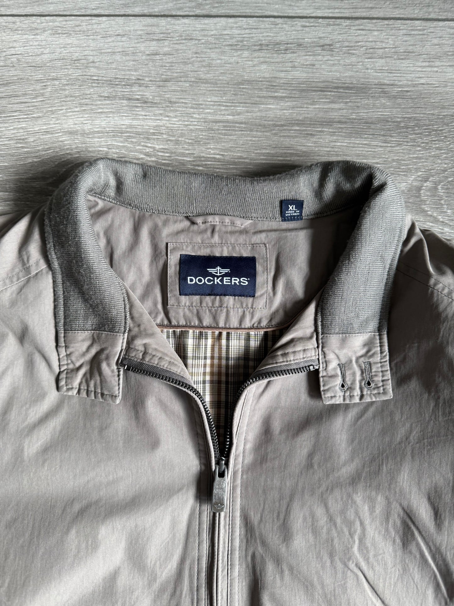 Vintage Dockers Tan Windbreaker Jacket- XL