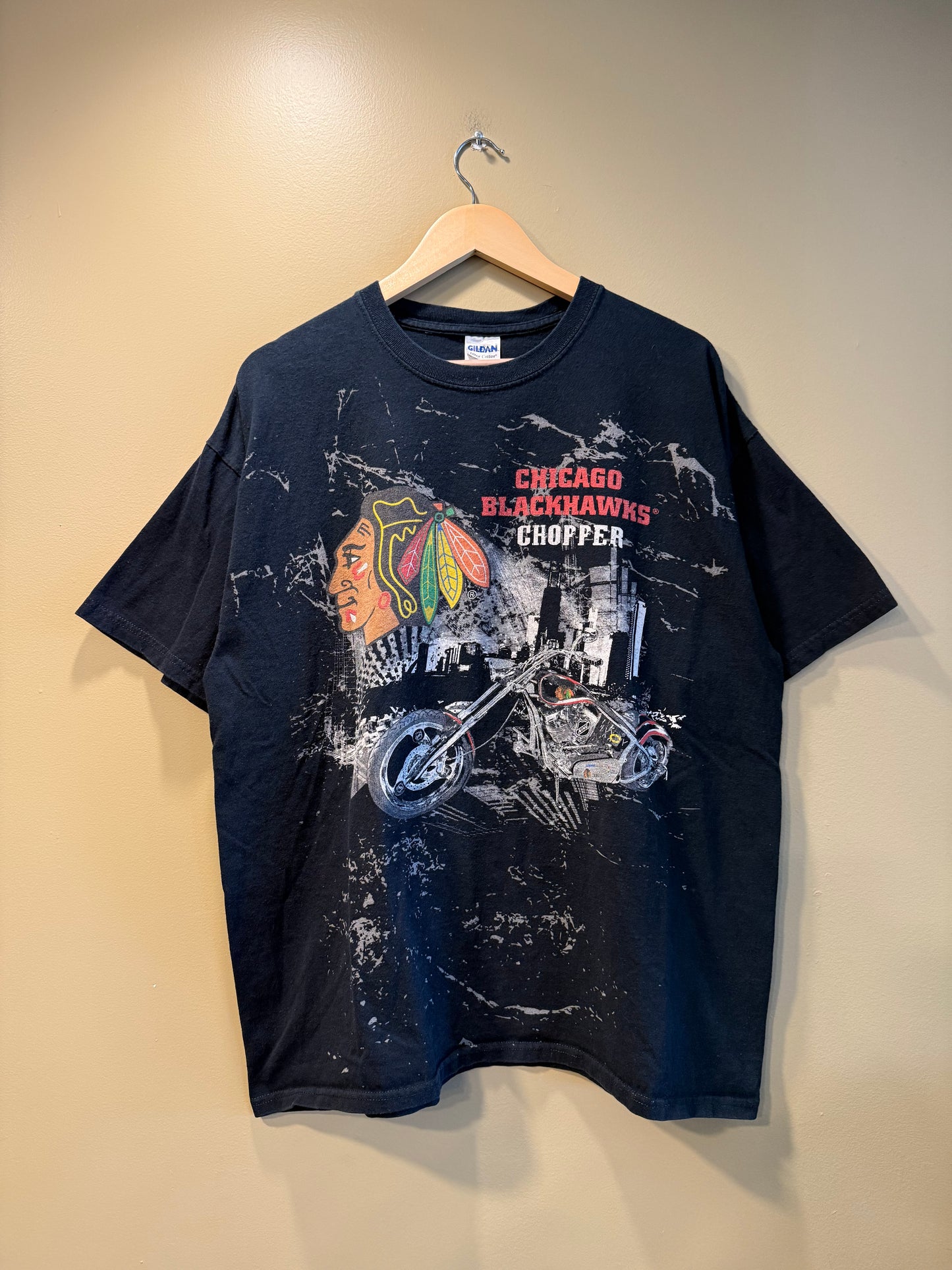 Vintage Chicago Blackhawks Chopper T-Shirt- XL