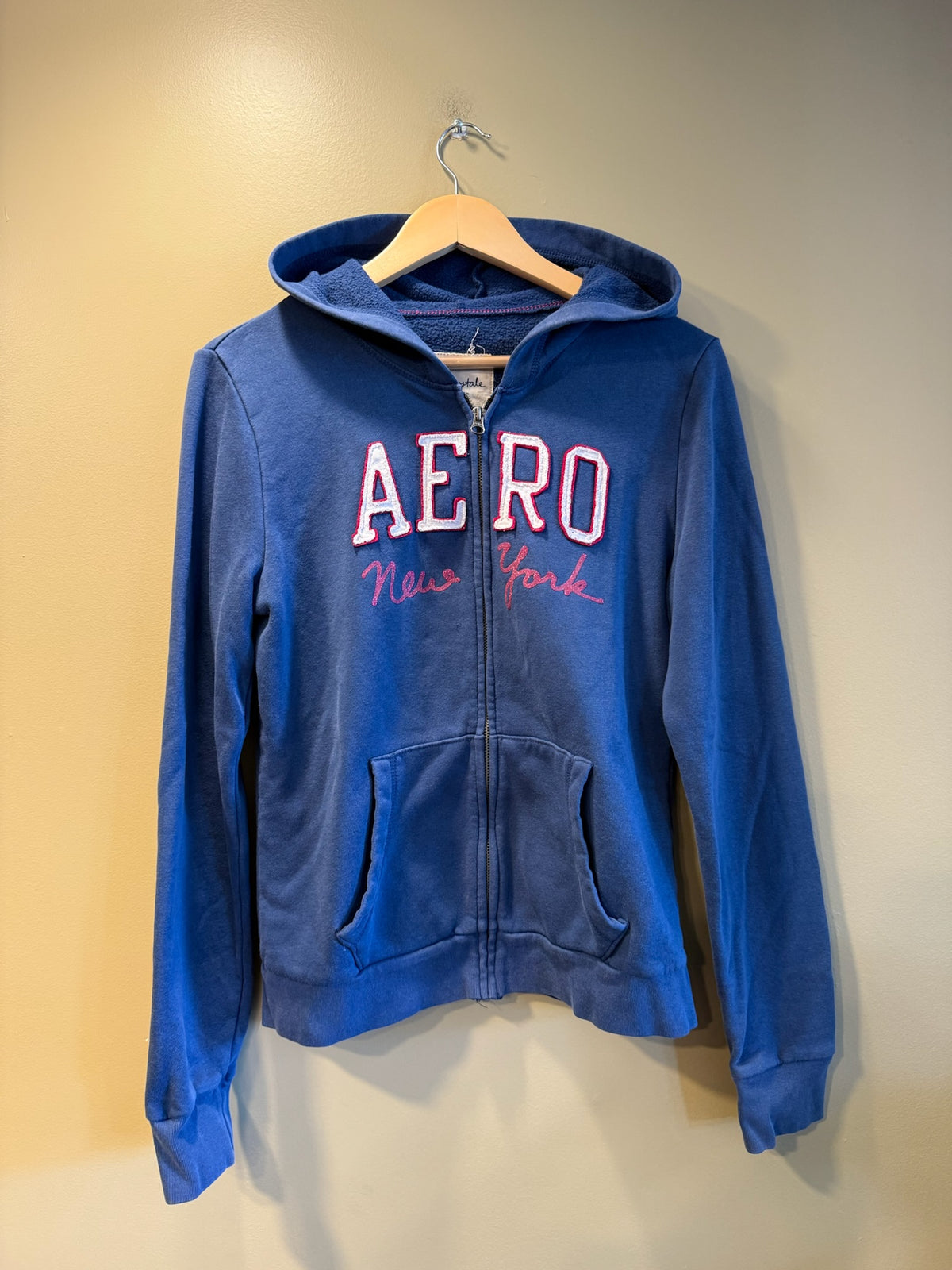 Vintage Y2K Aeropostale Women’s Zip-Up Hoodie Sweatshirt - XL