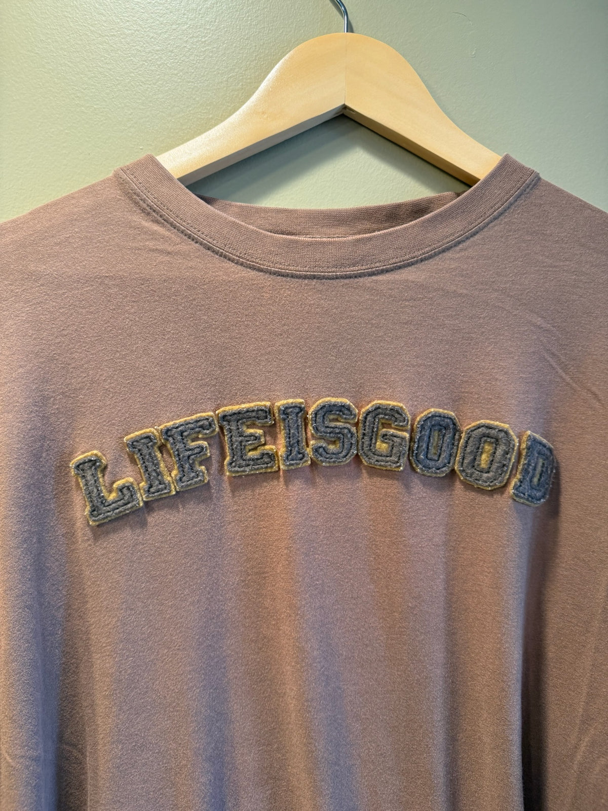 Vintage Life Is Good Brown Long Sleeve T-Shirt - M