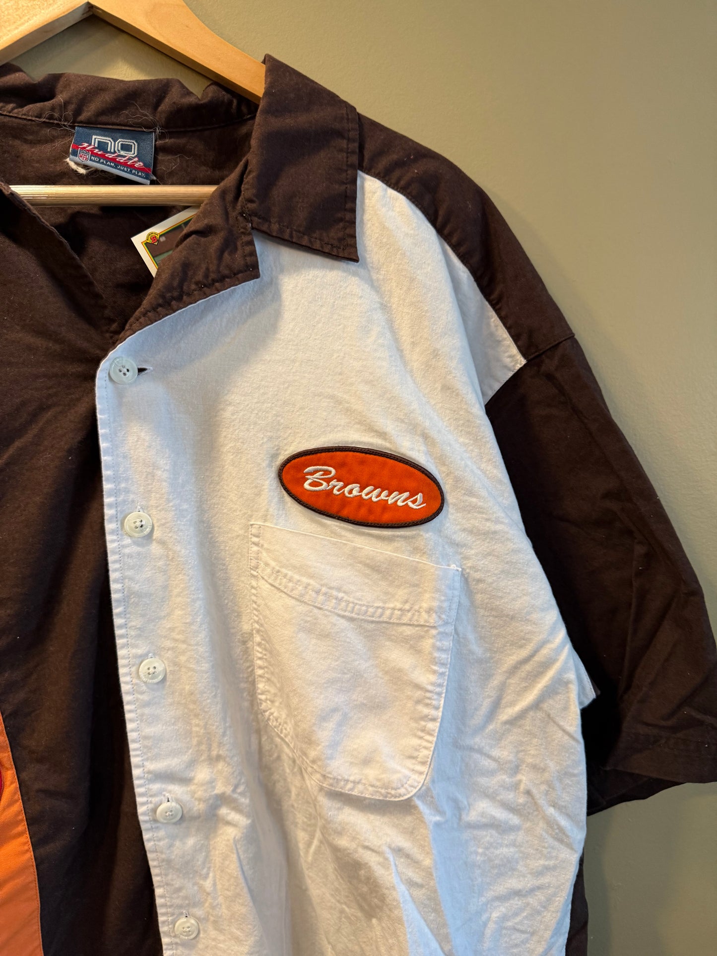 Vintage Cleveland Browns No Huddle Button-Up Shirt- XL
