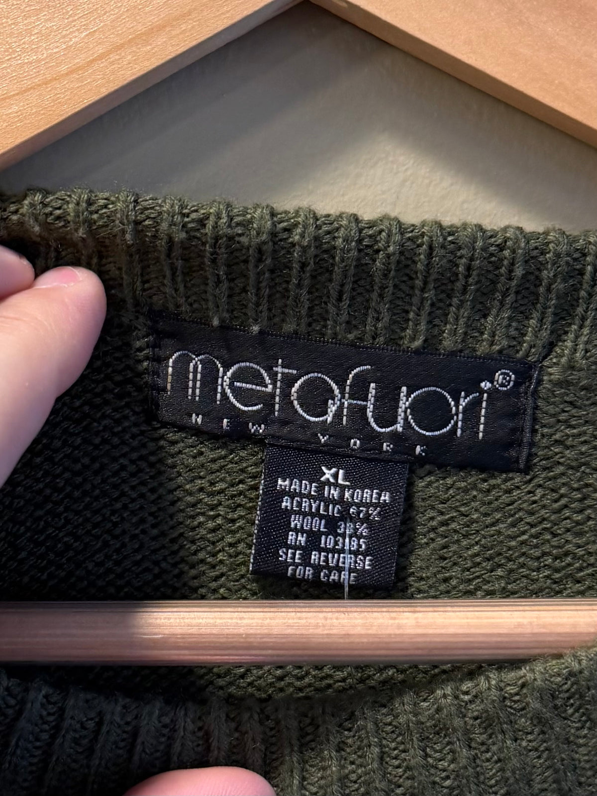 Vintage Metofuori Textured Patchwork Sweater- XL