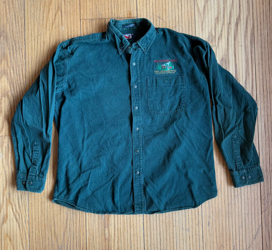 Vintage Outdoorsy Lodge Ontario Canada Button Up Longsleeve Shirt- XL