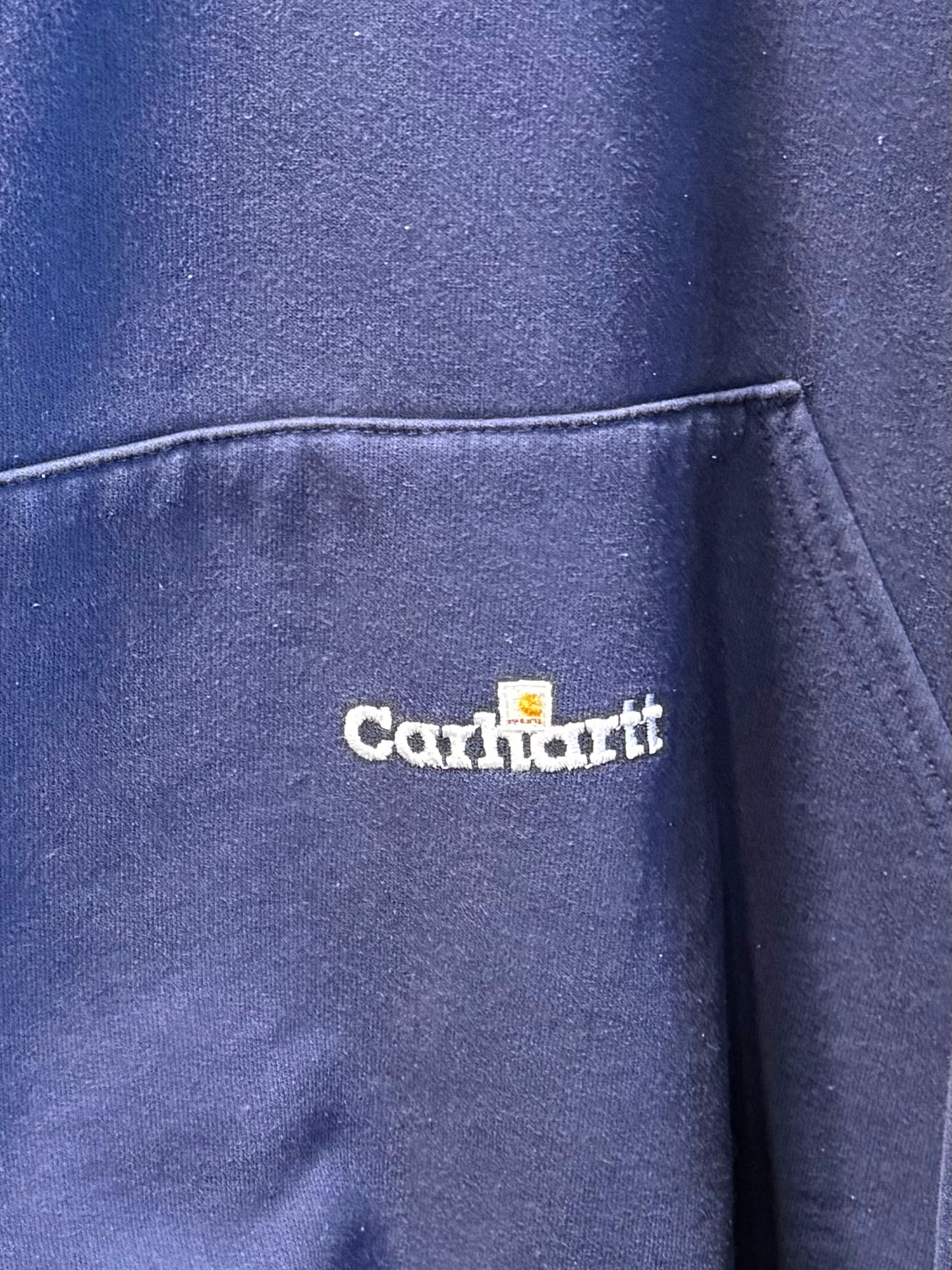 Vintage Carhartt Navy Blue Hoodie Sweatshirt- XXL