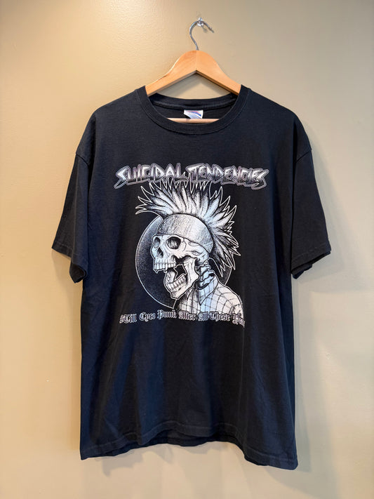 Vintage Suicidal Tendencies Black Punk T-Shirt- XL