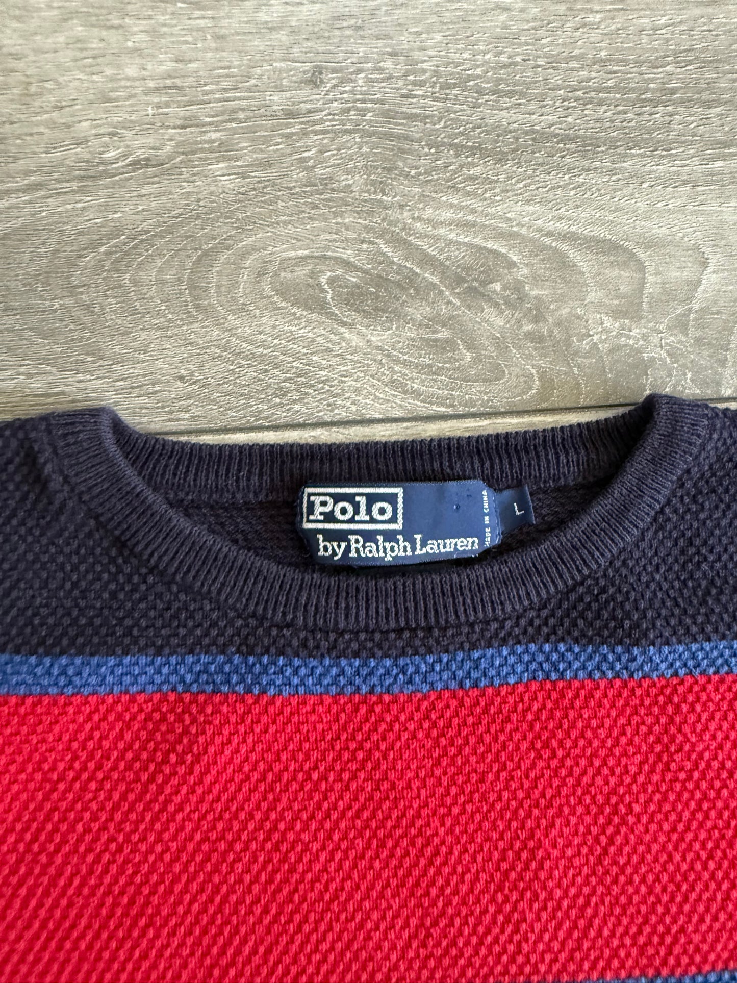 Vintage Polo Ralph Lauren Polo Golf Striped Cotton Sweater- L