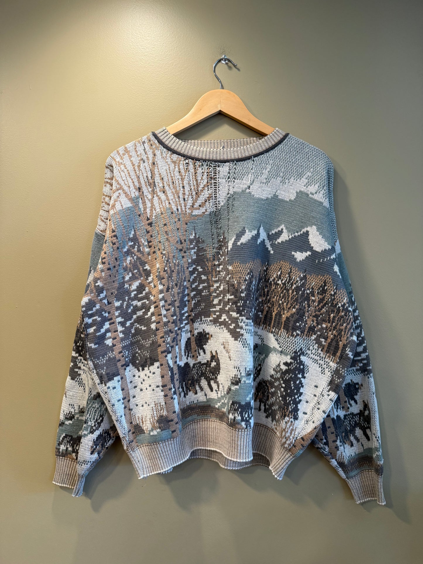 Vintage Crossings Nature Knit Sweater- XL