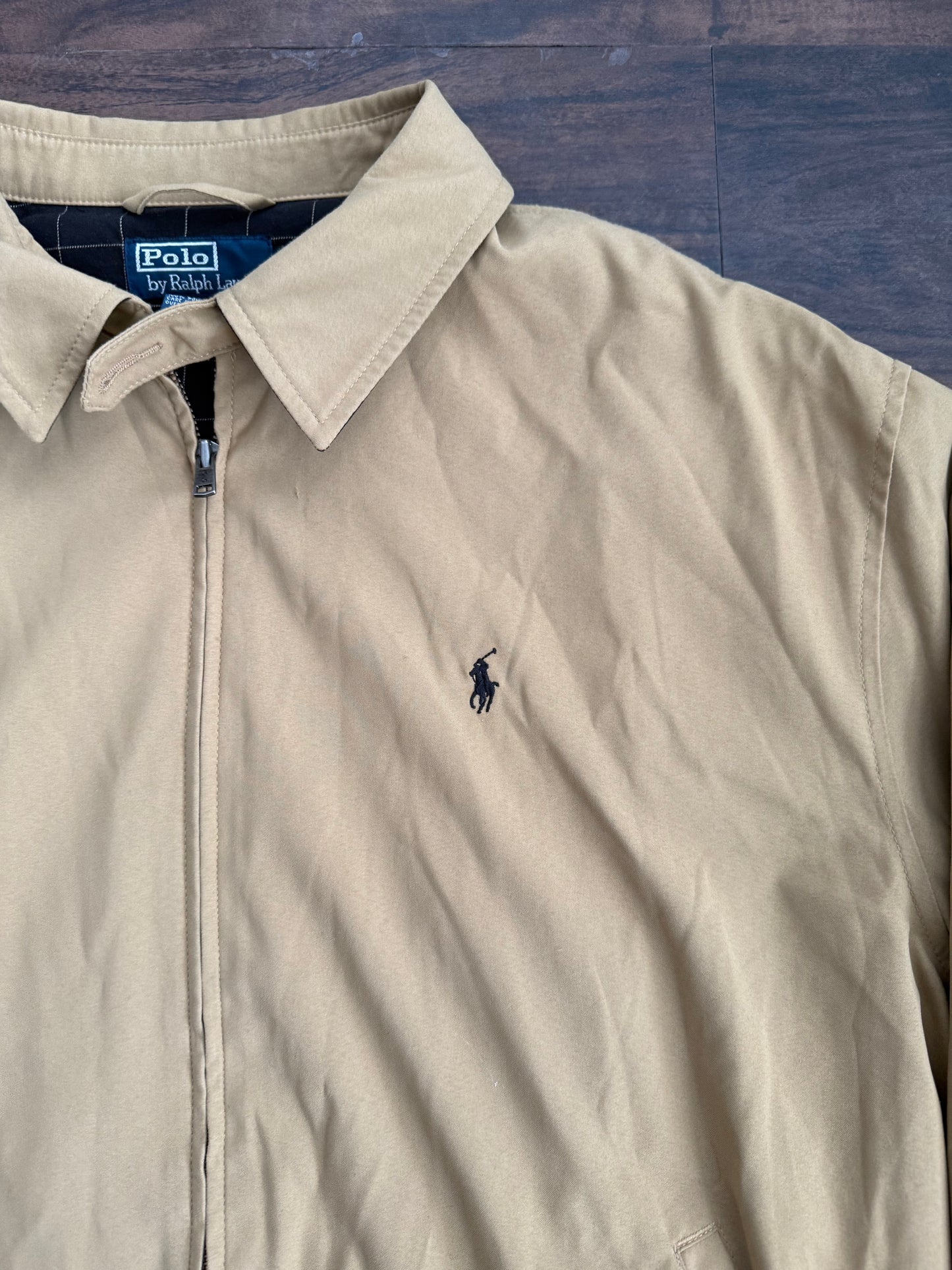 Vintage Polo Ralph Lauren Tan Harrington Jacket- XL