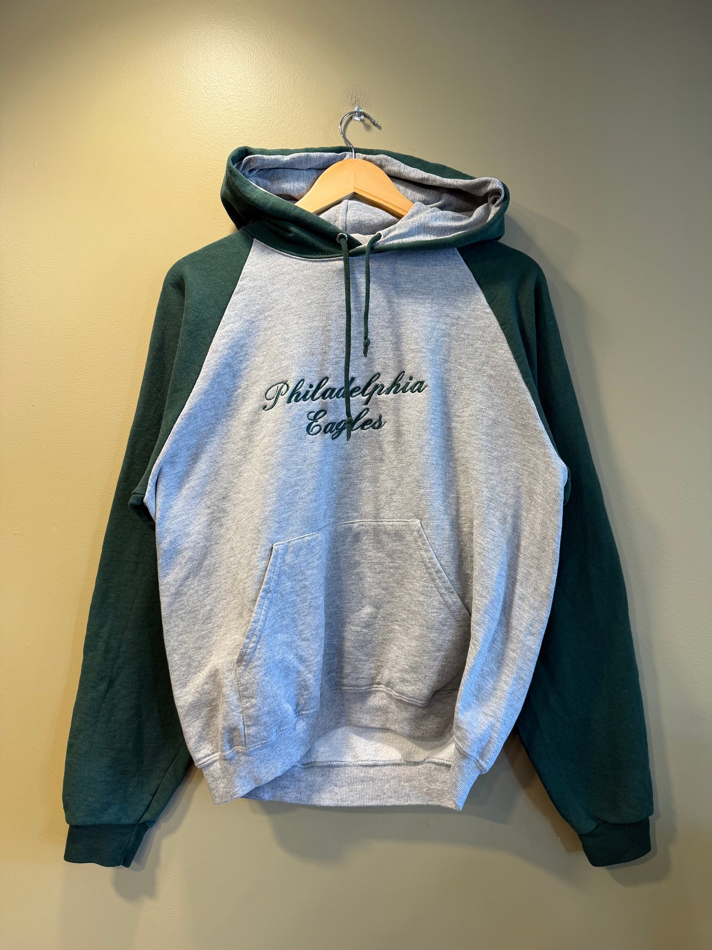 Philadelphia Eagles Gray & Green Hoodie Sweatshirt- M
