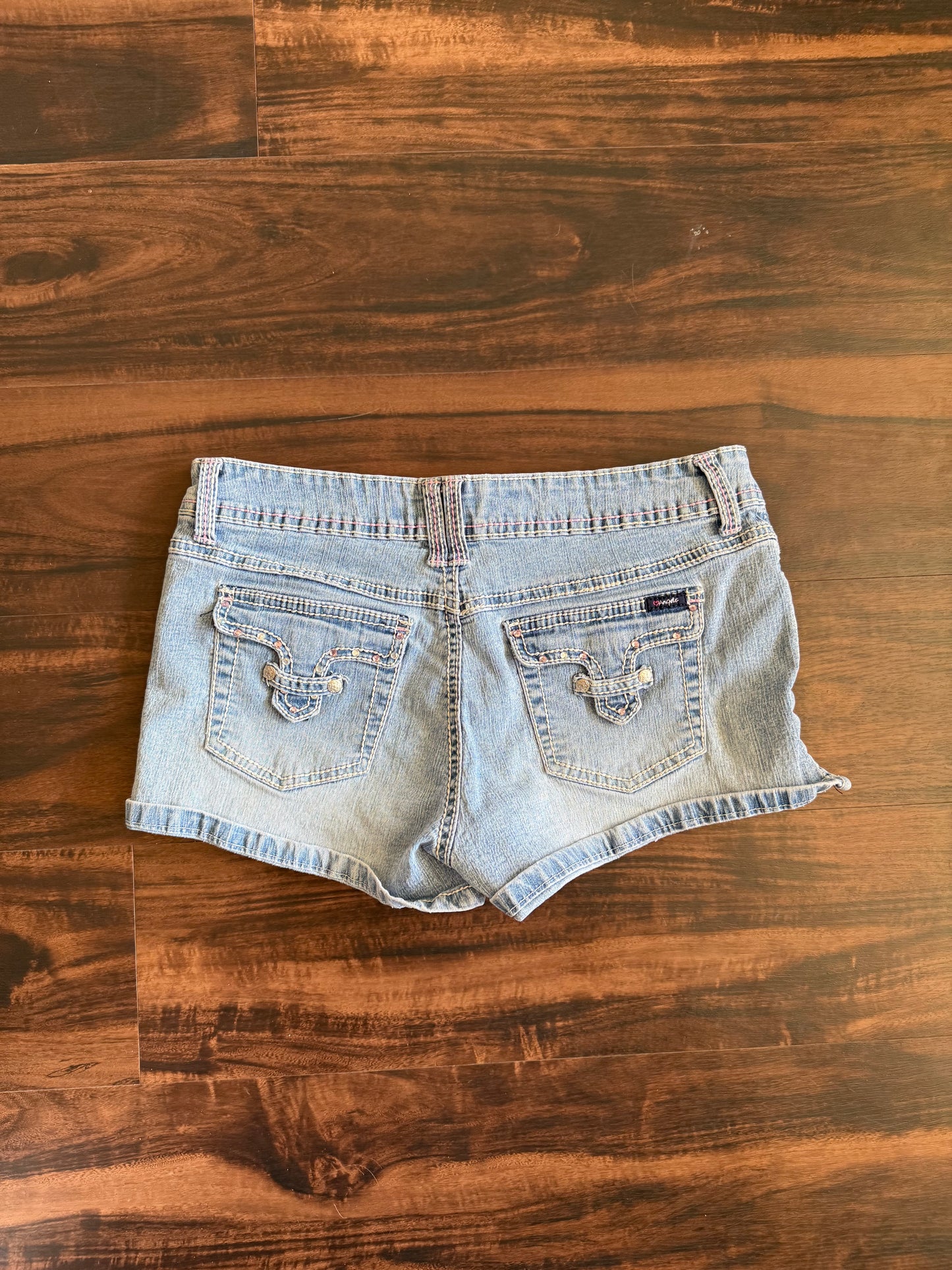 Vintage Y2K Angels Heart Low Rise Denim Jean Shorts- 30