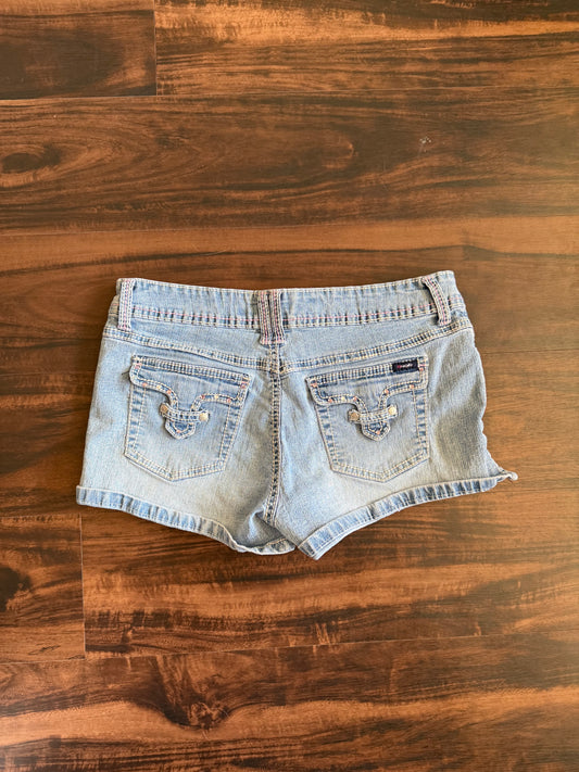 Vintage Y2K Angels Heart Low Rise Denim Jean Shorts- 30
