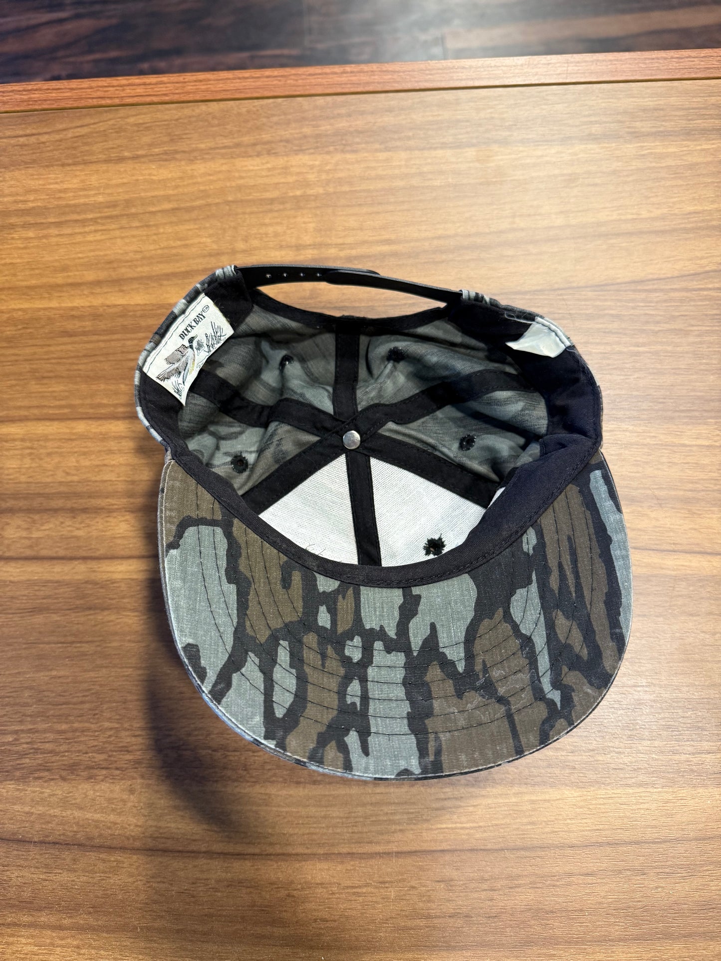 The Thrifting Tree Bark Camouflage Snap Back Hat