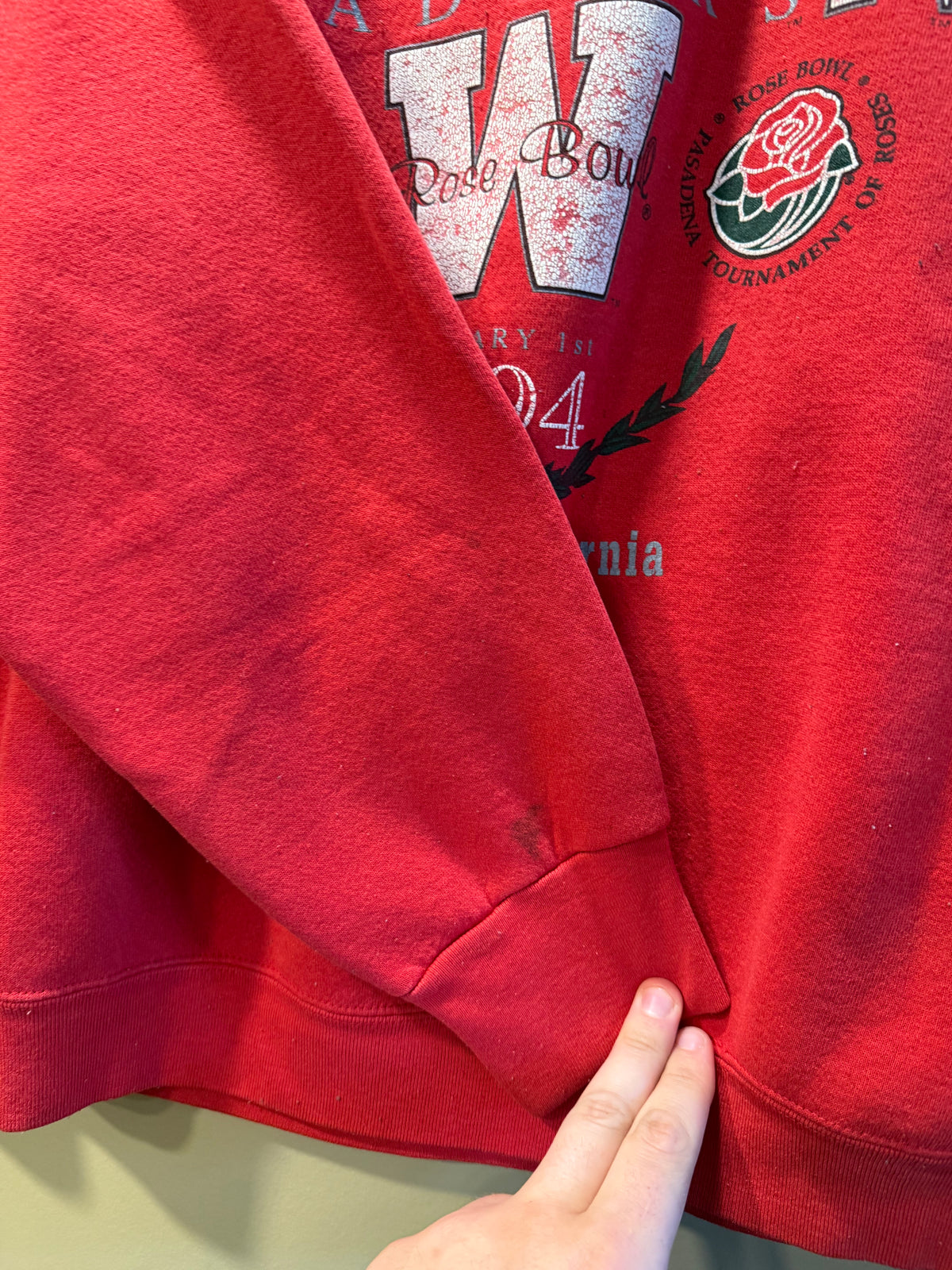 Vintage University of Wisconsin Badgers Rose Bowl Crewneck Sweatshirt- XL