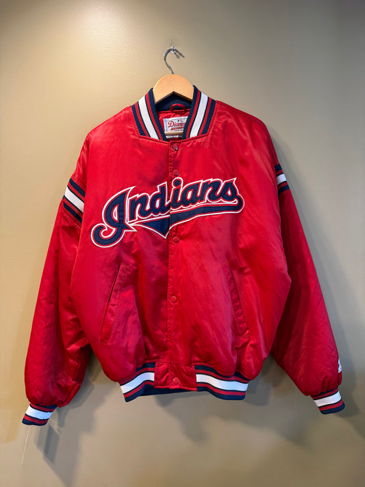 Vintage Starter Cleveland Indians Red Bomber Jacket- M