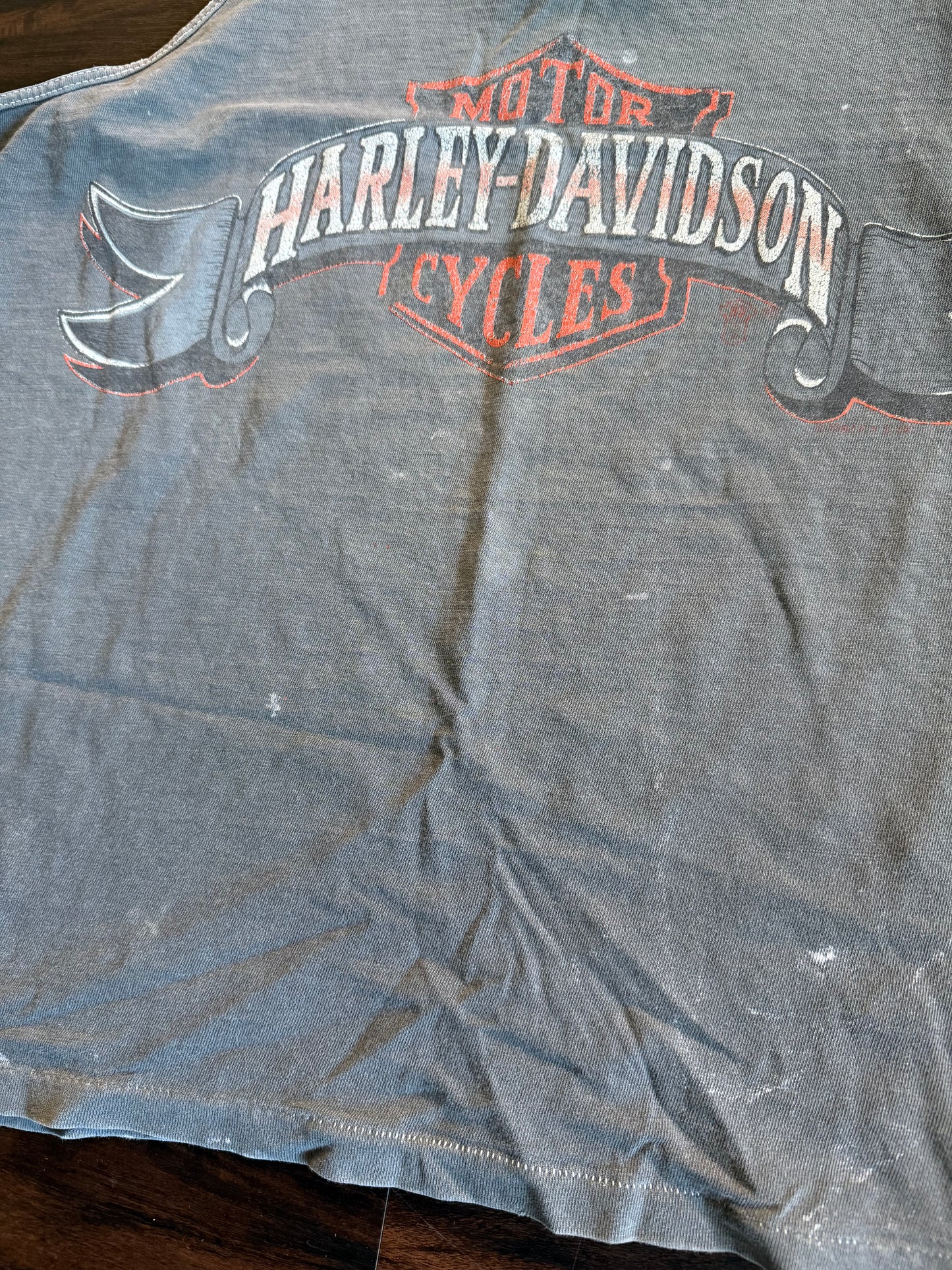Vintage Harley Davidson Motorcycles Sun Faded Tank Top- M