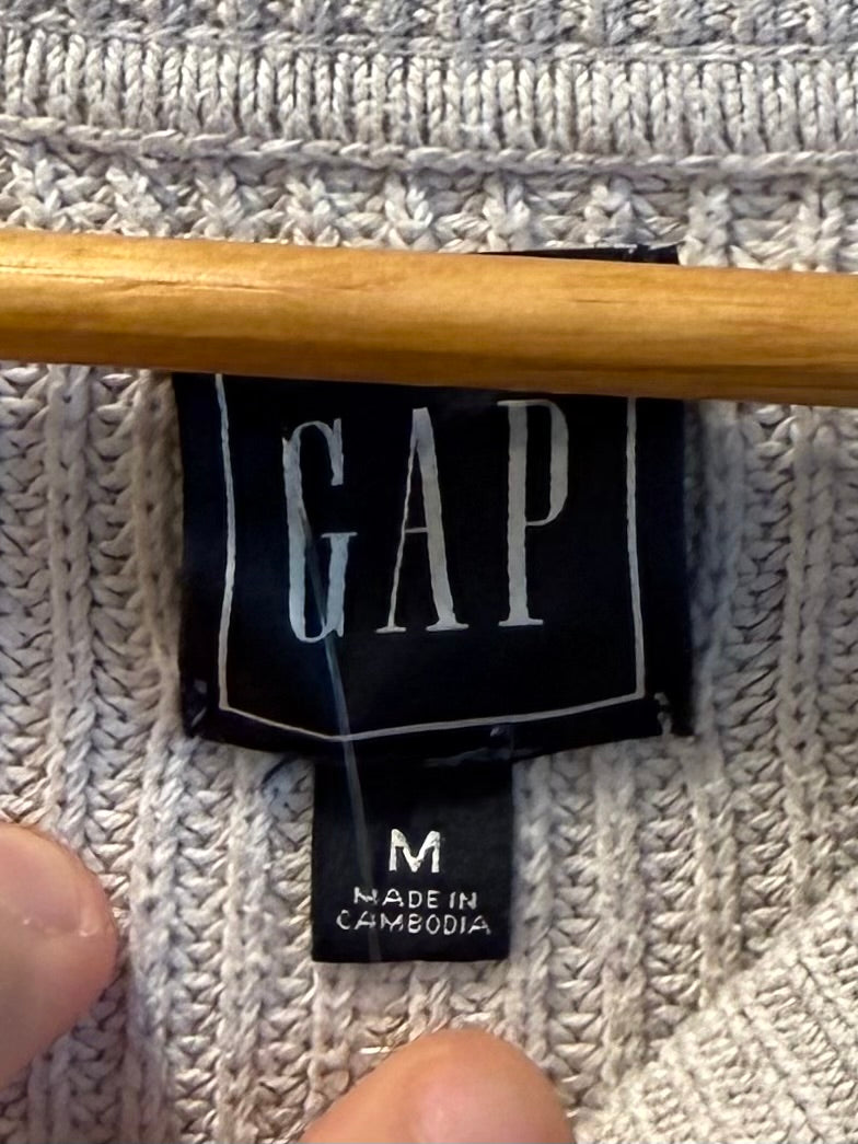 Vintage Gap White Knit Sweater- M