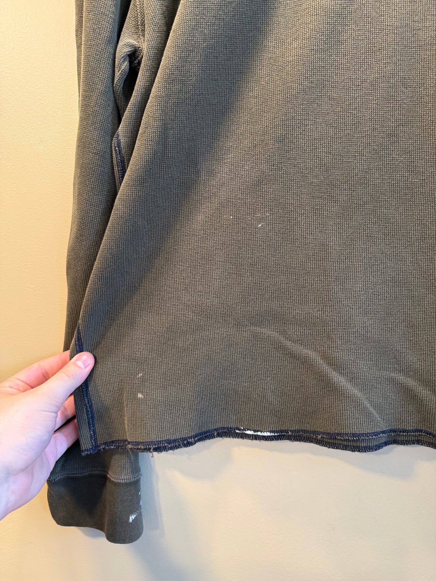 Vintage Y2K Abercrombie & Fitch Green Thermal T-Shirt- XL