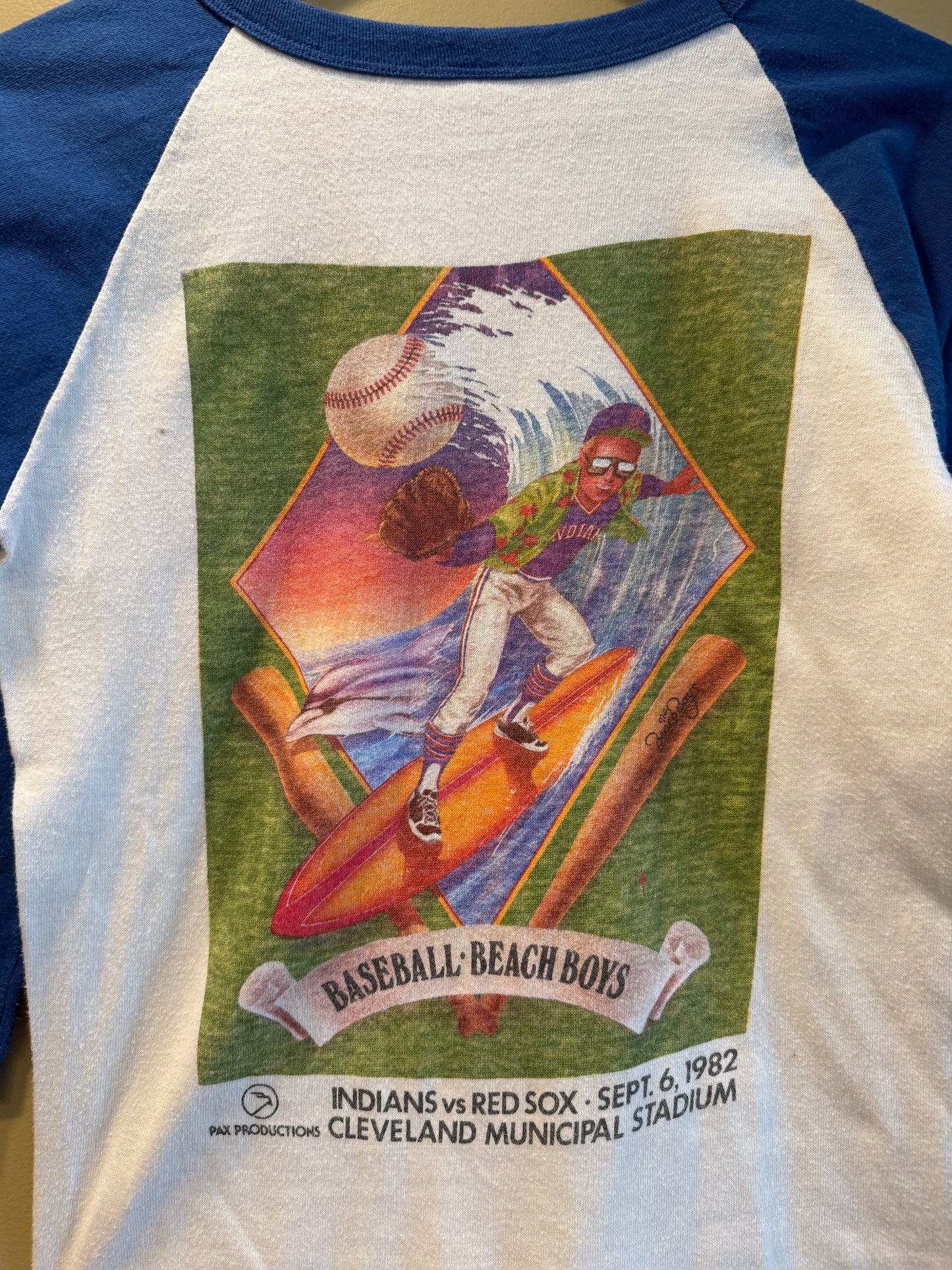Vintage Cleveland Indians Baseball Beach Boys T-Shirt- S