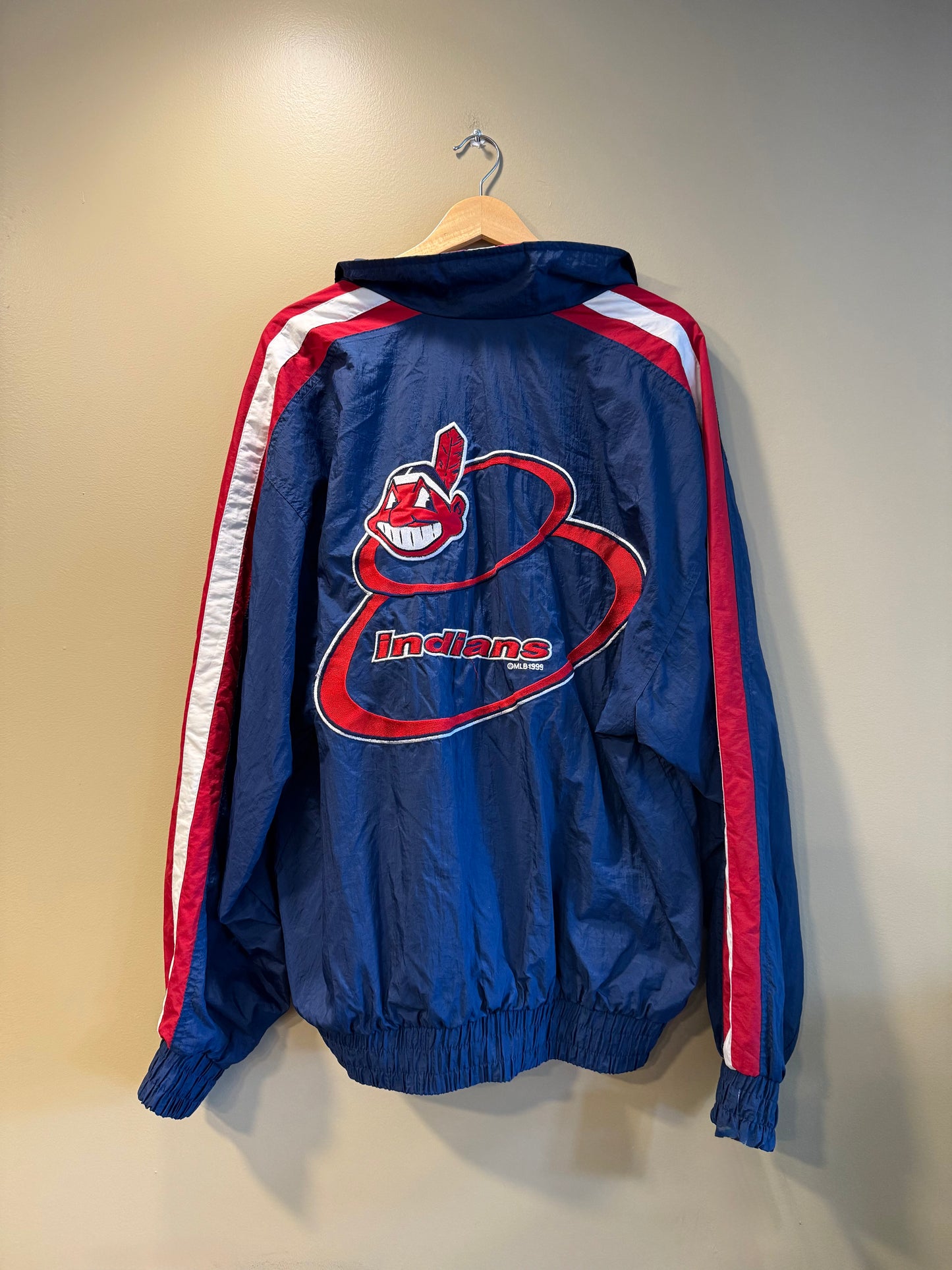 Vintage Cleveland Indians Logo Athletic Windbreaker Jacket- L/XL