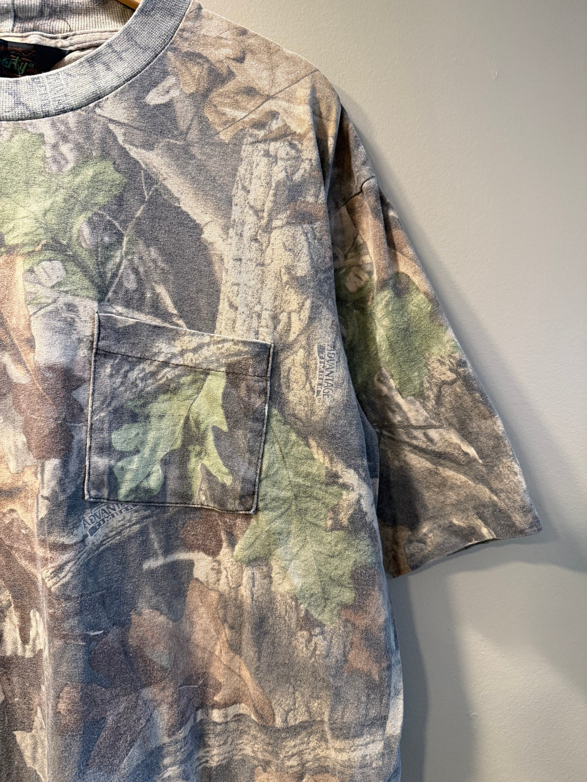 Vintage Liberty Advantage Timber Tree Camo Boxy Pocket T-Shirt- XL