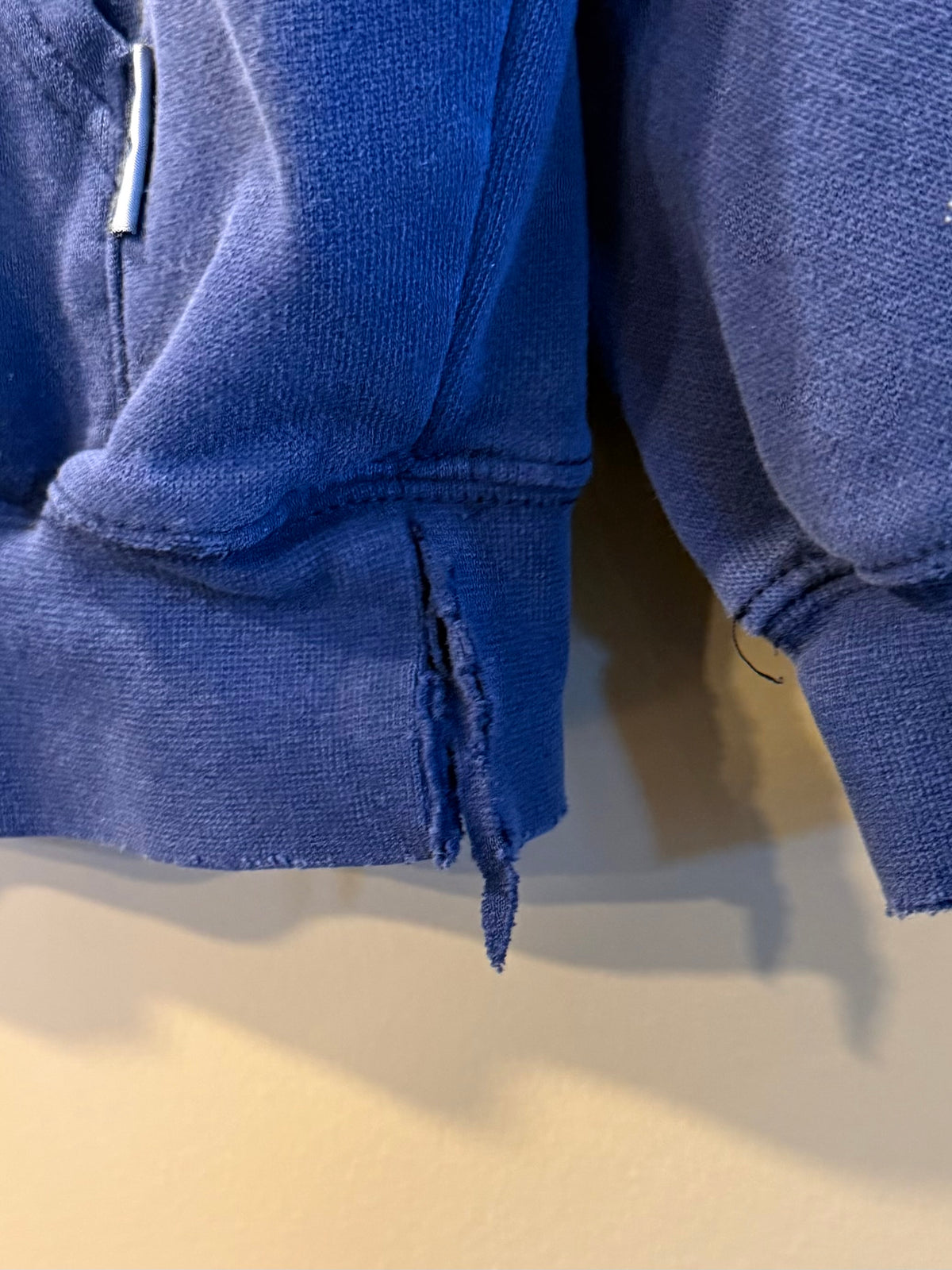 Vintage Carhartt Distressed Blue Hoodie Sweatshirt- M