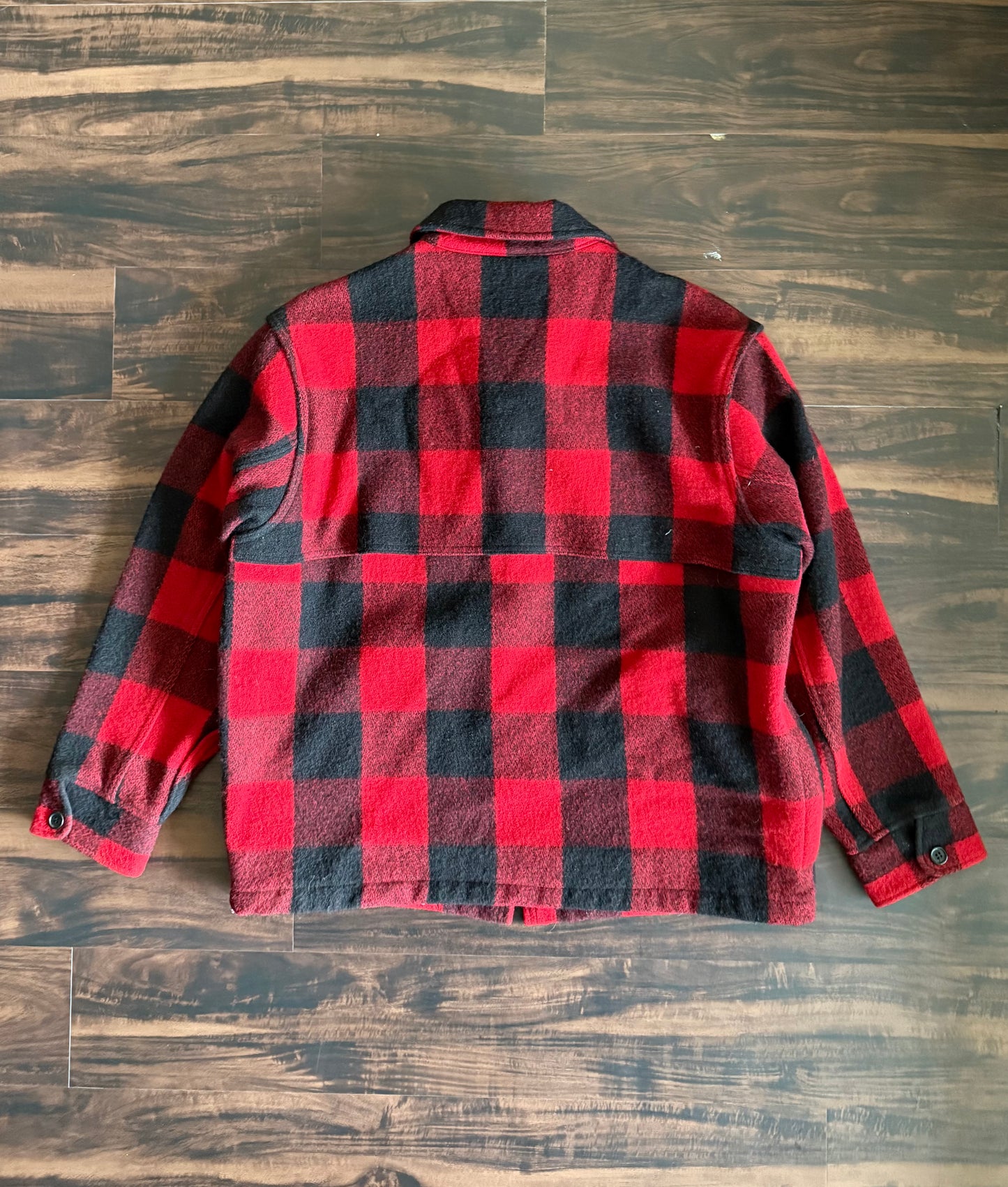 Vintage Woolrich Red Checker Outdoors Wool Flannel Jacket- XL
