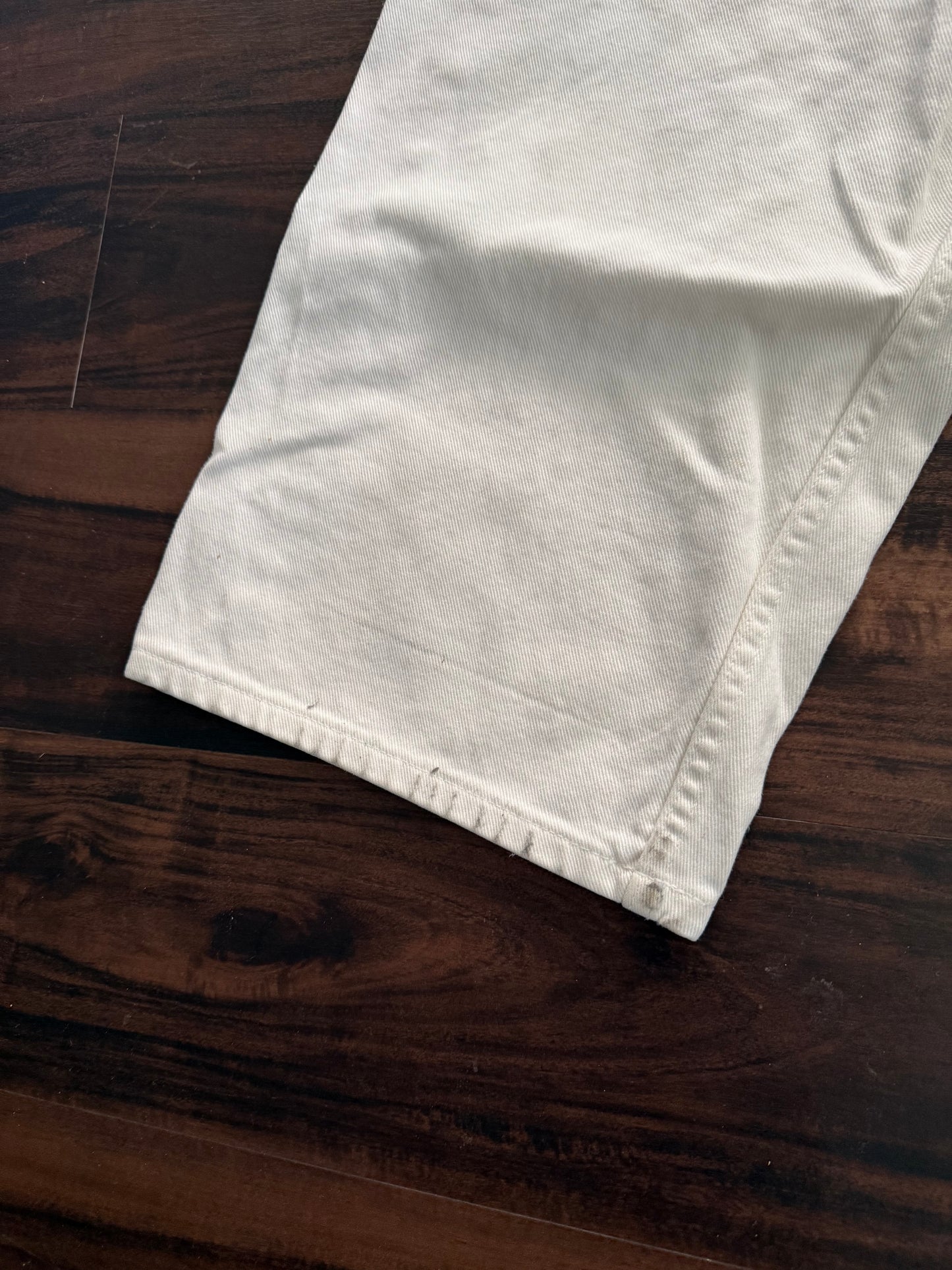 Vintage Tommy Hilfiger White Denim Carpenter Jeans- 34x33