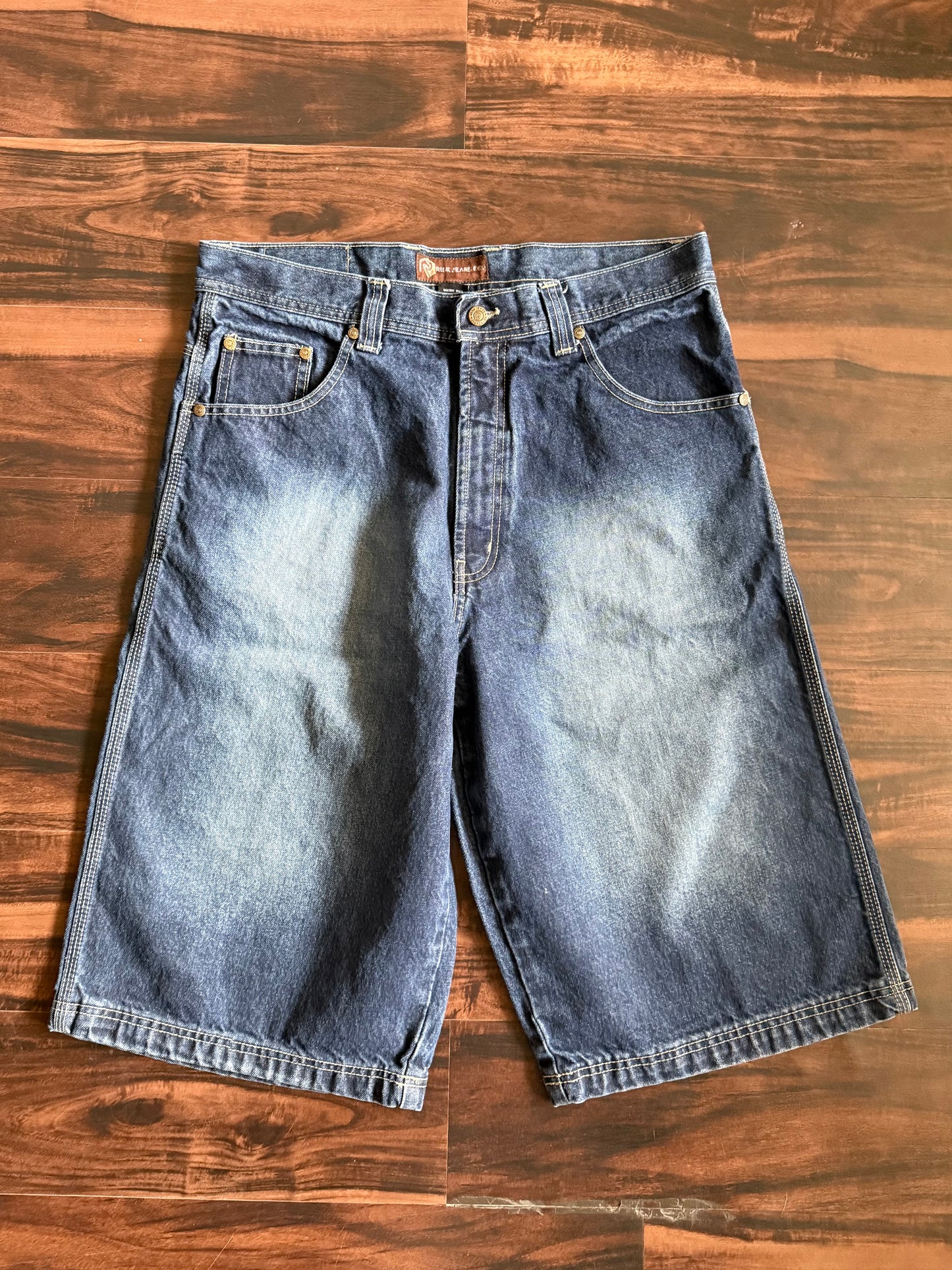 Vintage Y2K Risk Jeans Co. Dark Wash Denim Jean Shorts- 36