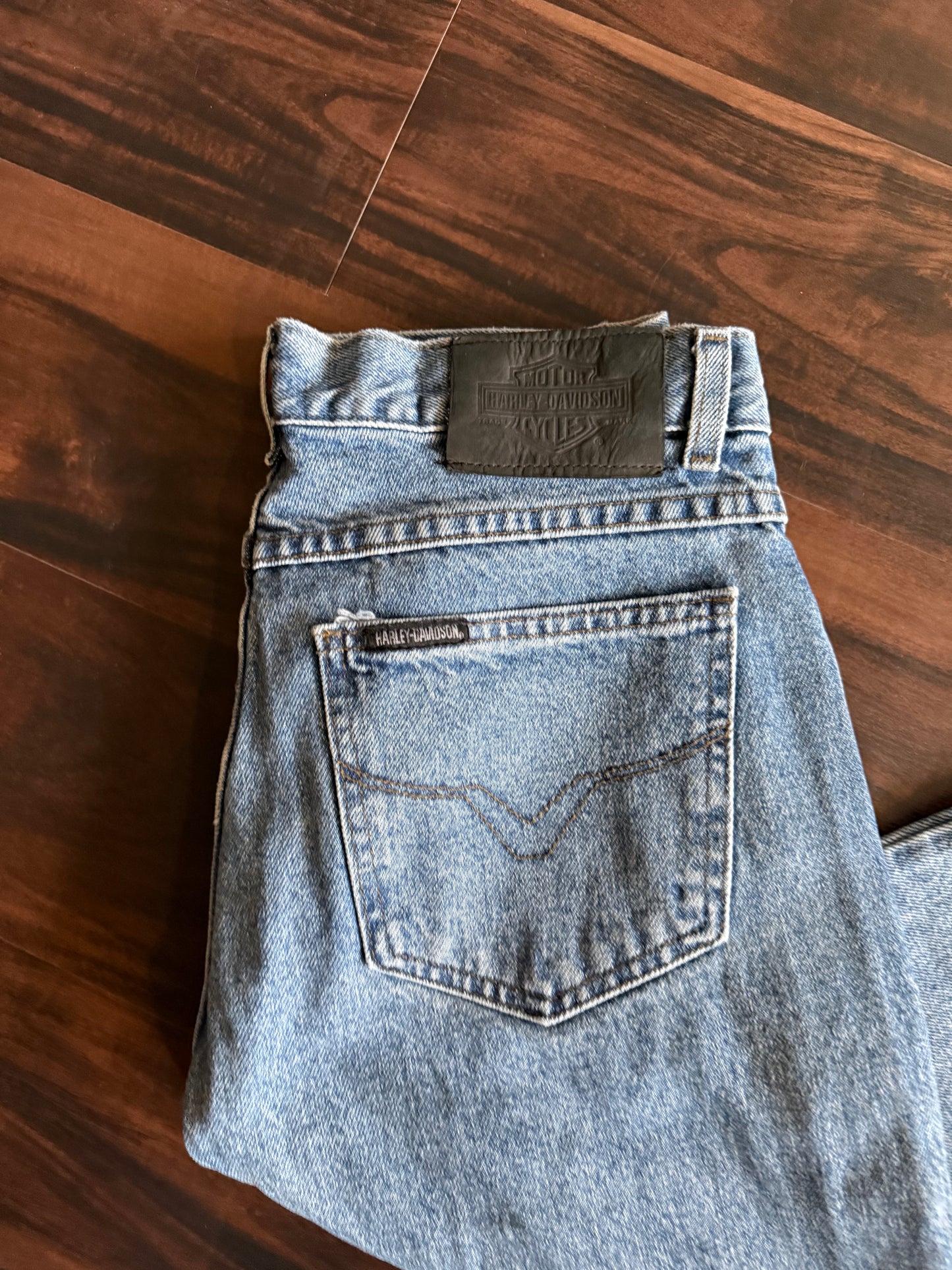 Vintage Harley Davidson Light Wash Denim Jeans- 32x33