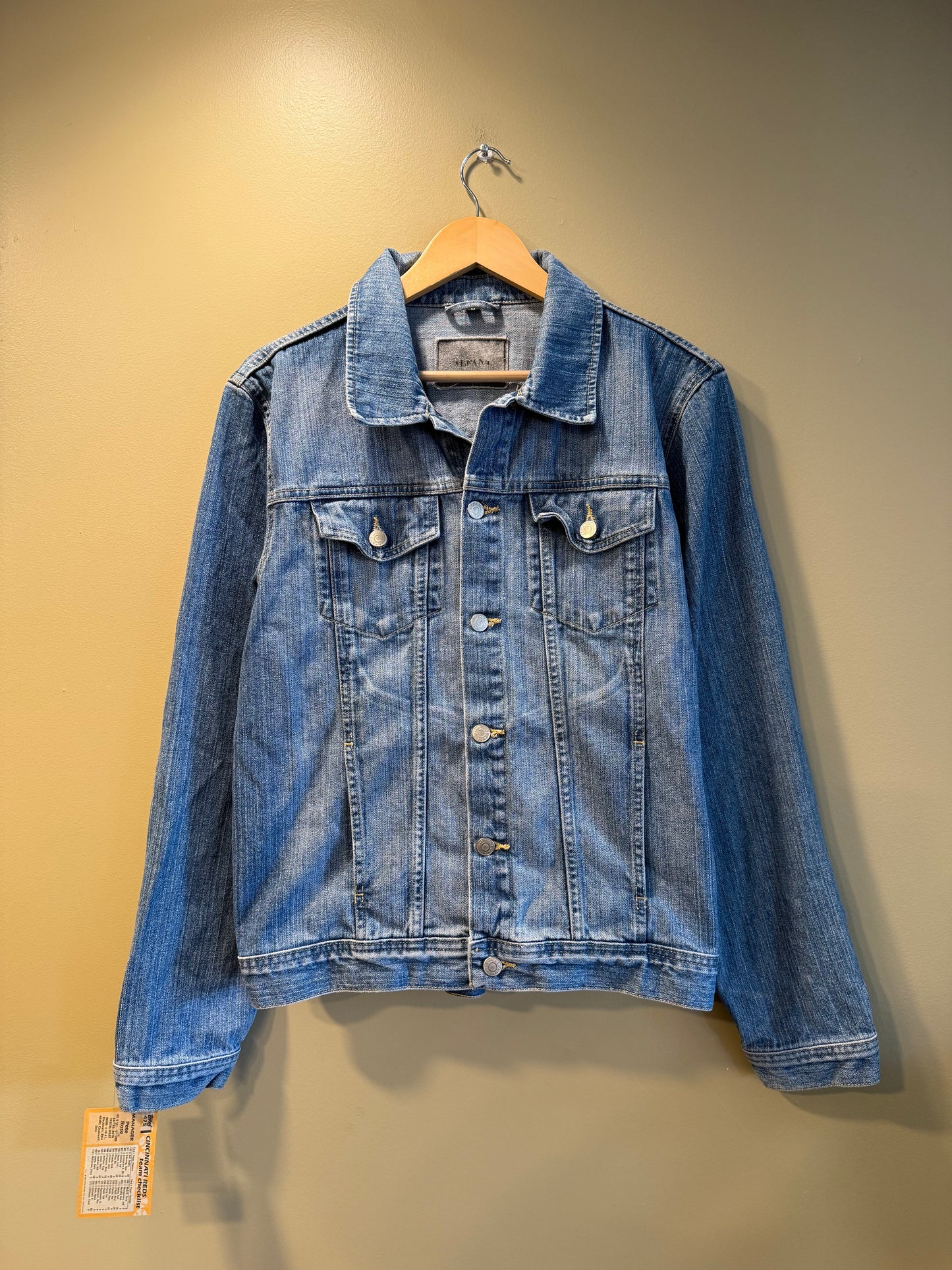 Vintage Alfani Light Wash Denim Jacket- S