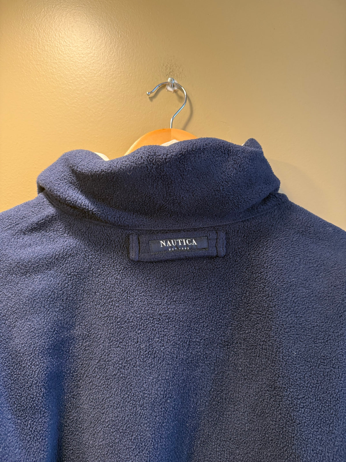 Vintage Nautica Navy Blue Reversible Fleece Jacket- XL